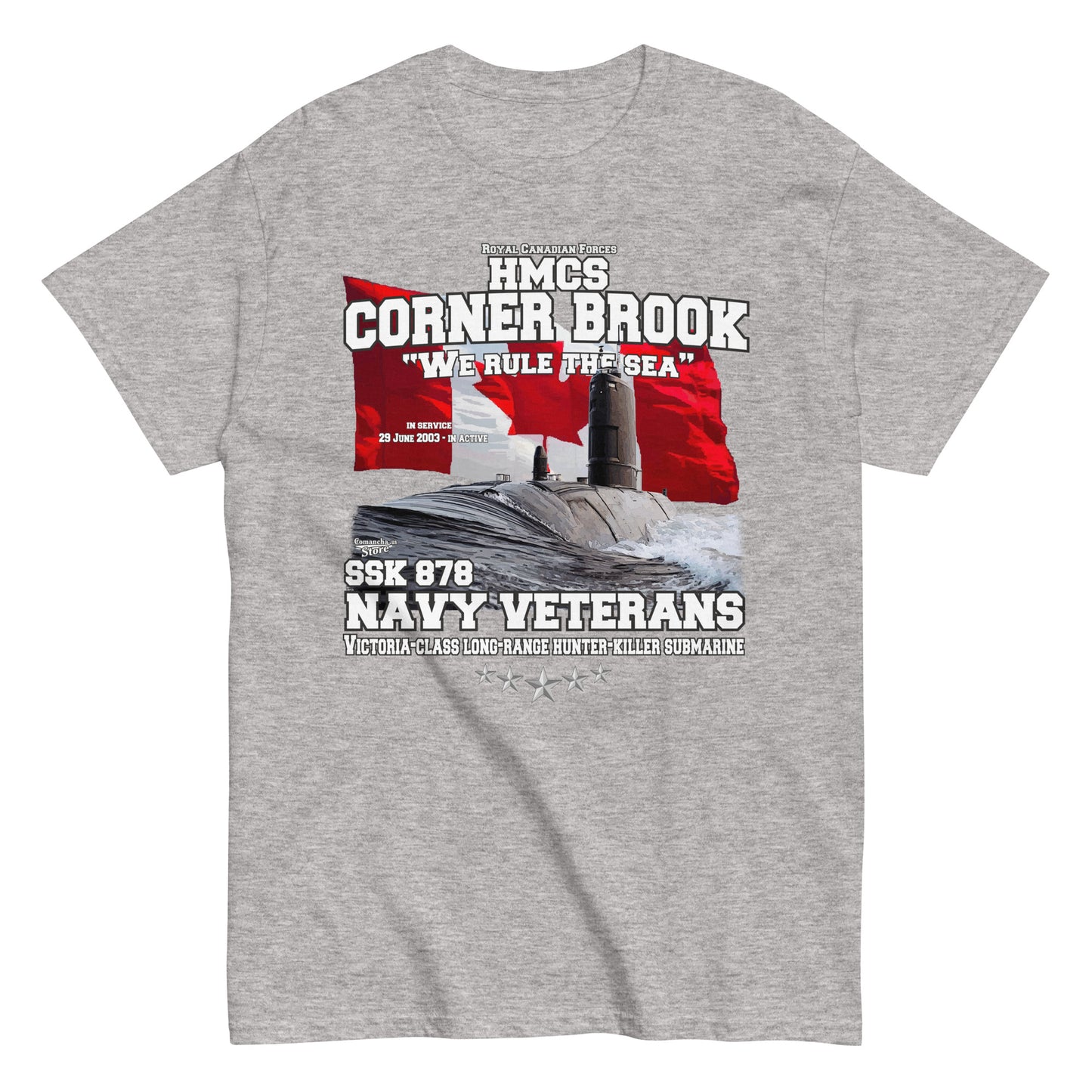 HMCS Corner Brook SSK 878 Veterans T-shirt