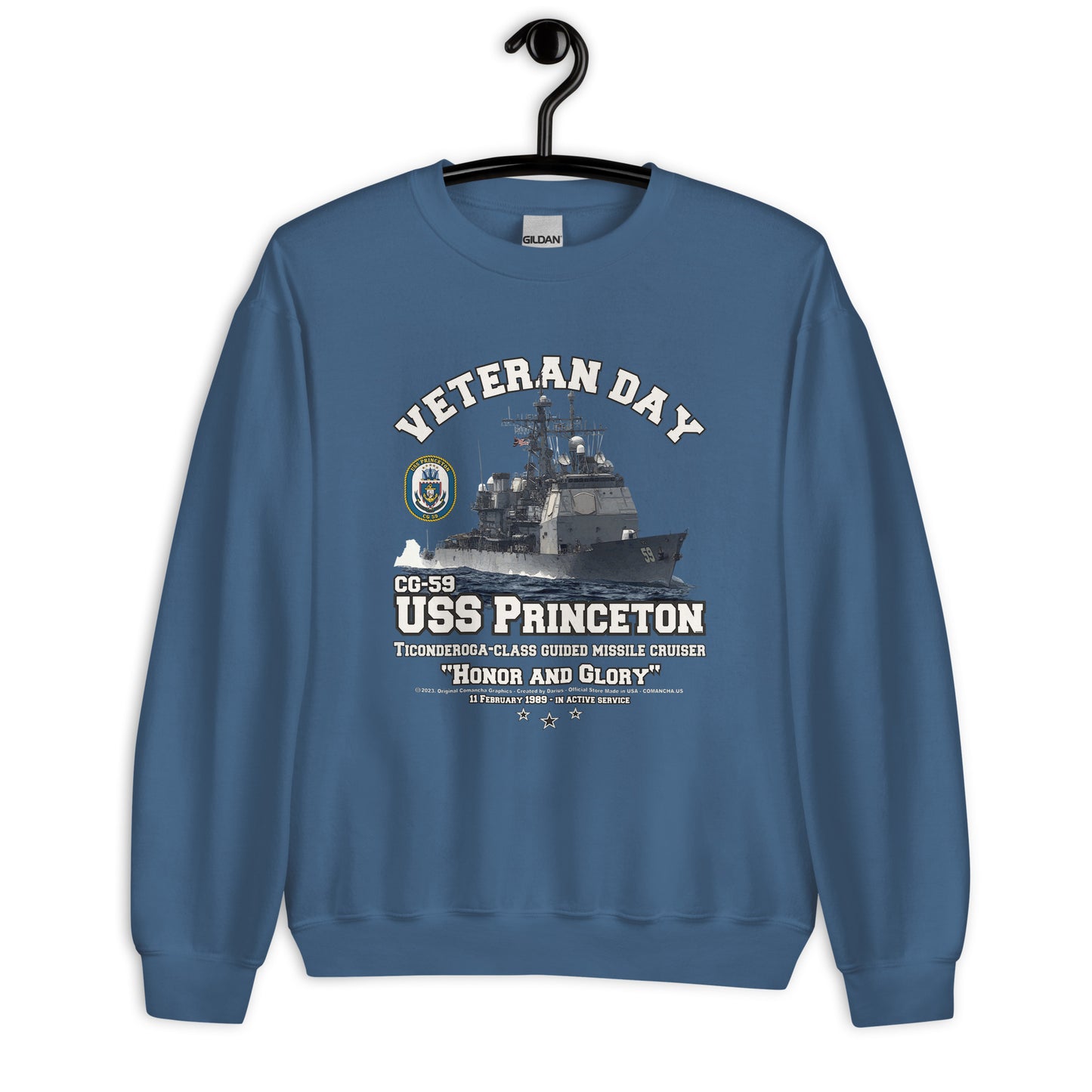 USS PRINCETON CG-59 US Navy Cruiser Sweatshirt