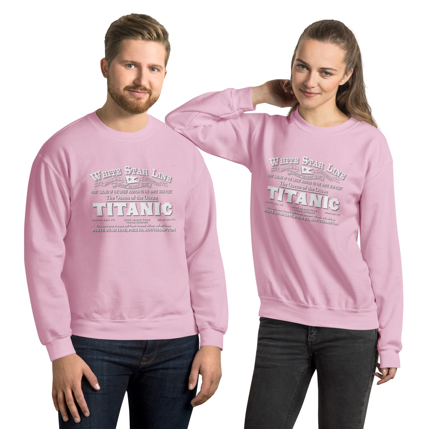 WHITE STAR -Titanic Unisex Sweatshirt, Comancha Swatshirt,