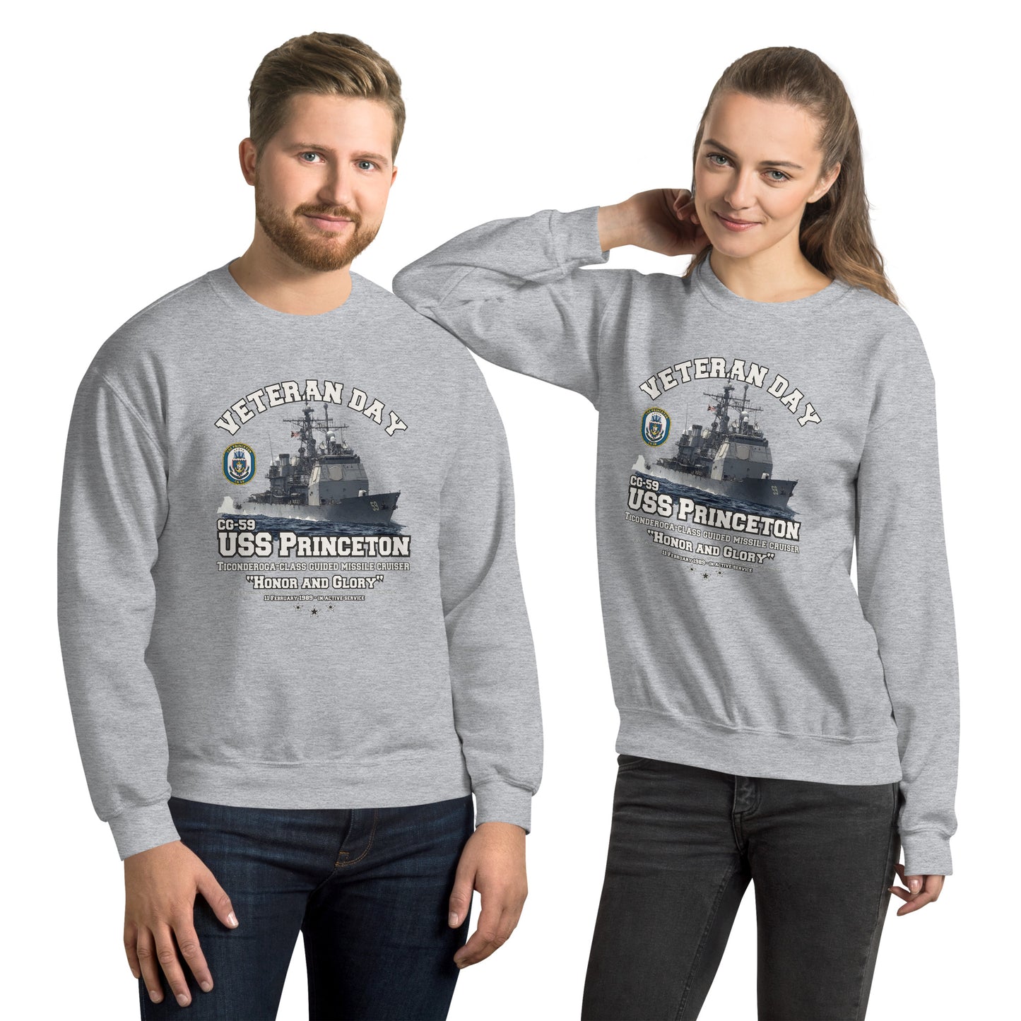 USS PRINCETON CG-59 US Navy Cruiser , USS Princeton cruiser,comancha graphics shop,Sweatshirt,