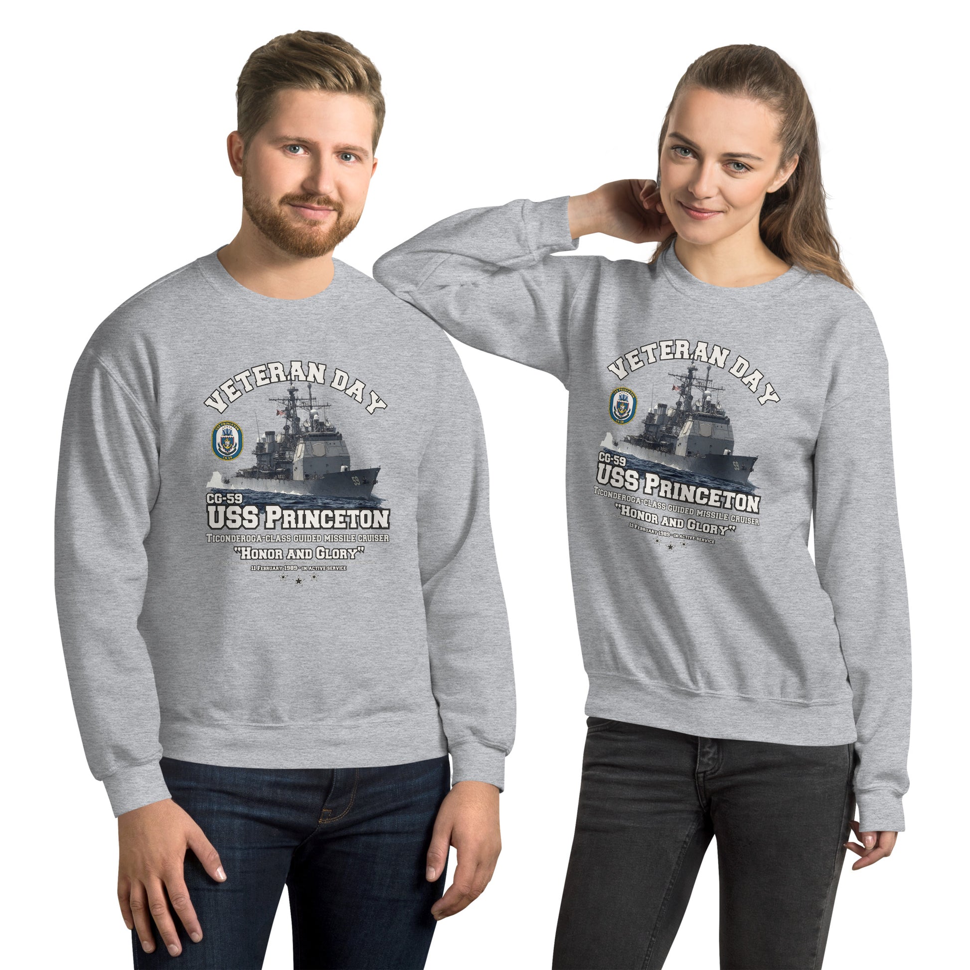 USS PRINCETON CG-59 US Navy Cruiser , USS Princeton cruiser,comancha graphics shop,Sweatshirt,