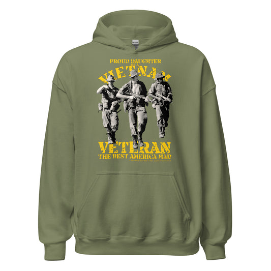 Proud Daughter of a Vietnam Veteran Hoodie, Vietnam Veteran Hoodie, vietnam war, us army hoodie, Veterans hoodie,comancha store,