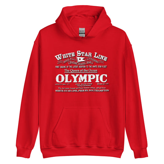 Olympic transatlantic hoodie, WHITE STAR LINE - Olympic Unisex Hoodie,