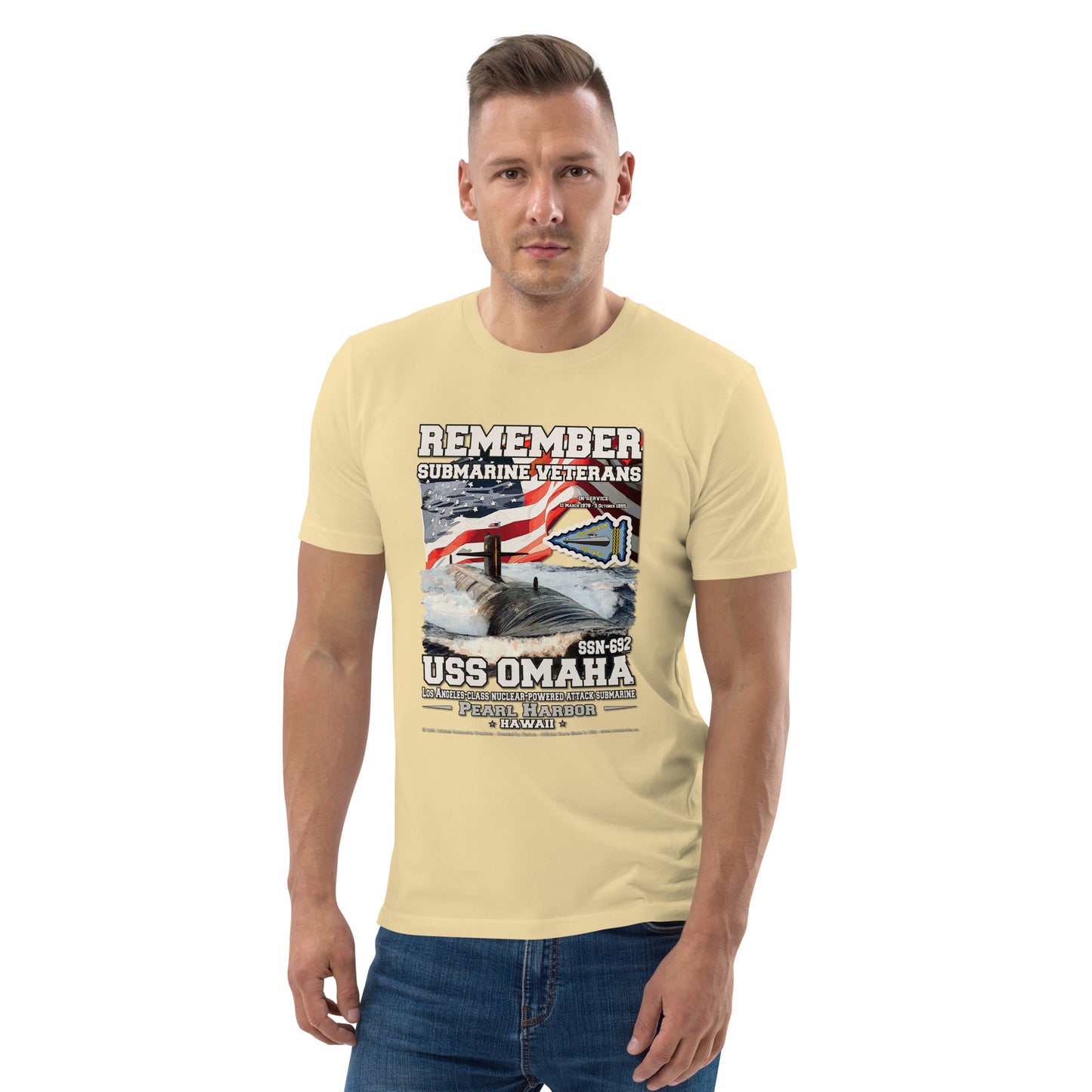 USS OMAHA SSN-692 Submarine Veterans organic cotton t-shirt, Comancha T-shirts,