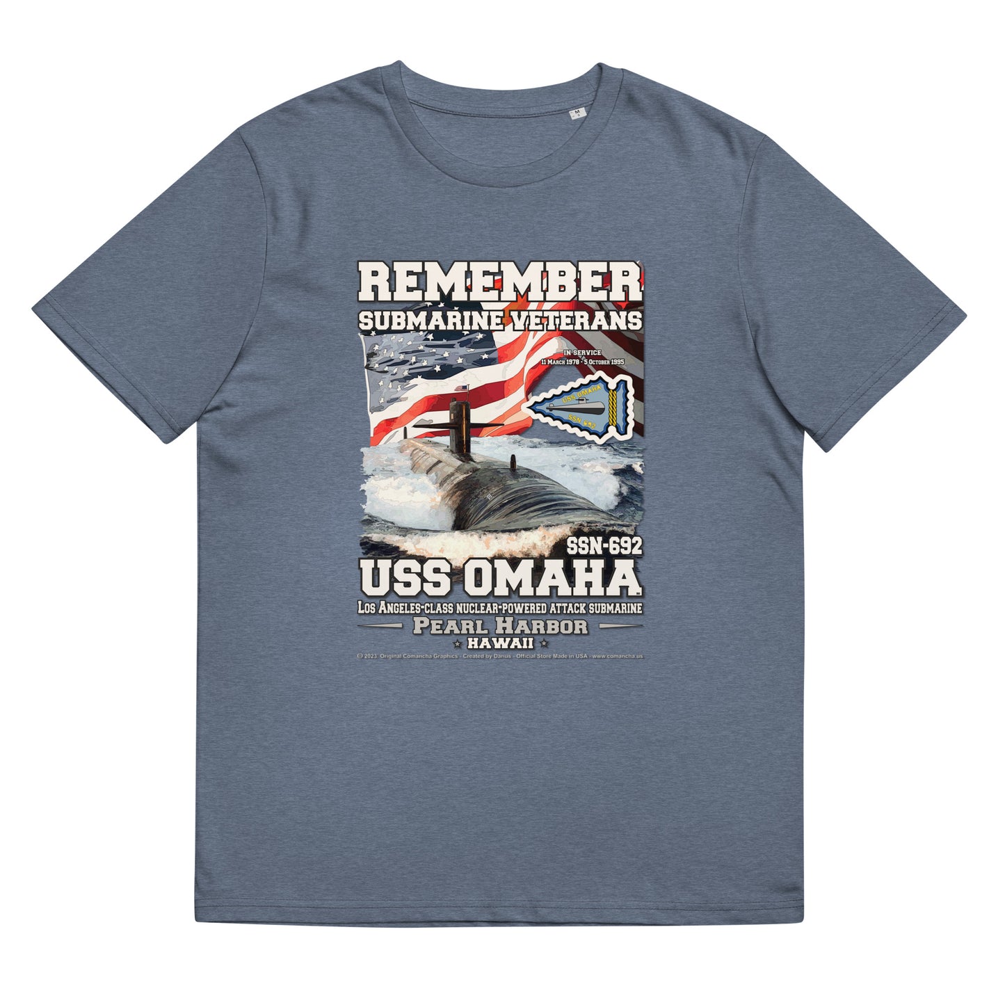 USS OMAHA SSN-692 Submarine t-shirt