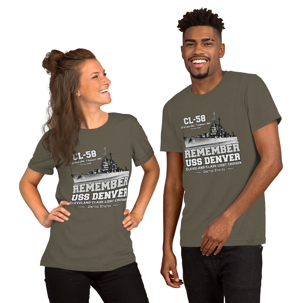 USS DENVER CL-58 Light Cruiser t-shirt