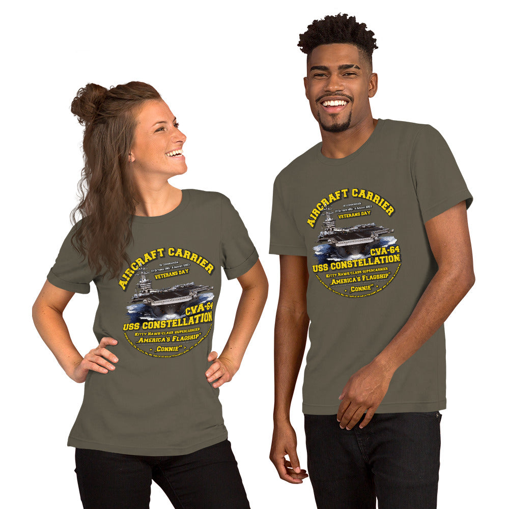 USS CONSTELLATION CV-64 Aircraft Carrier t-shirt