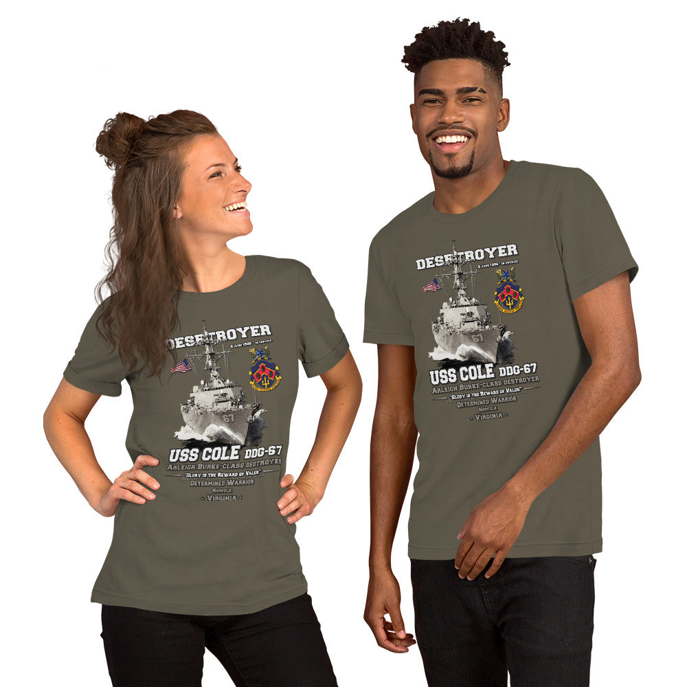 USS COLE DDG-67 Destroyer Veterans t-shirt