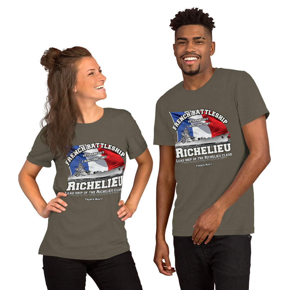 RICHELIEU French battleship tees, RICHELIEU t-shirts,RICHELIEU French ship,RICHELIEU French Navy Battleship tee, RICHELIEU BATTLESHIP Tee,comancha t-shirts,