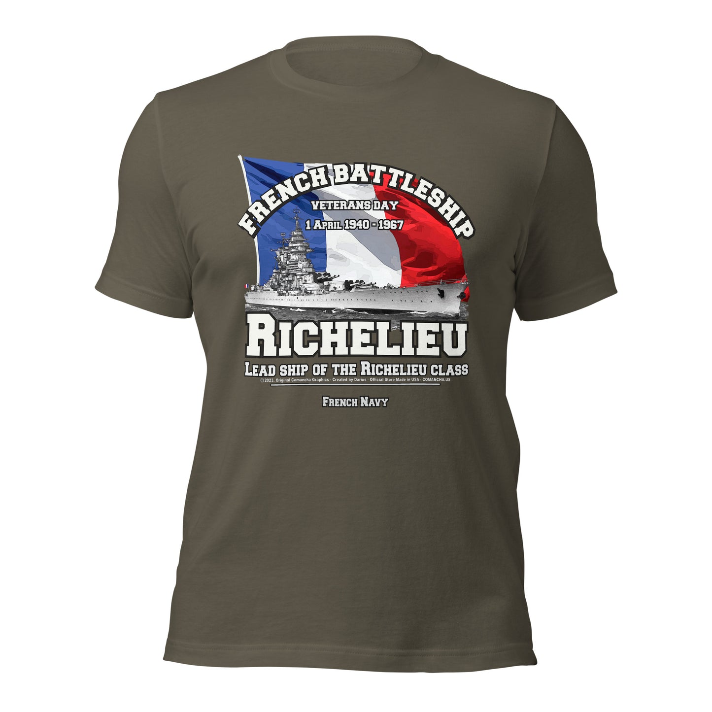 RICHELIEU French Navy Battleship tee