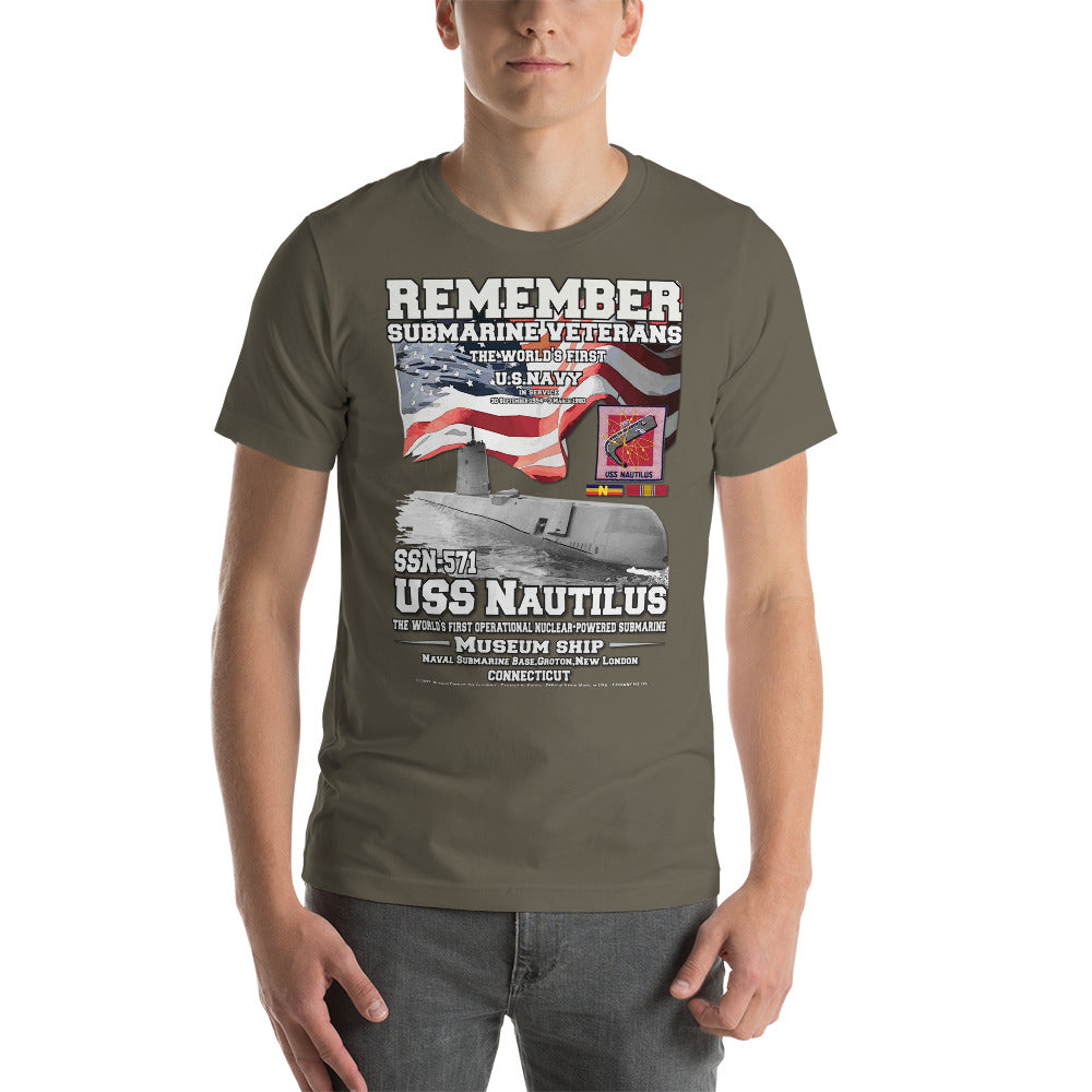 US Navy Submarine tee, USS NAUTILUS SSN-571 t-shirt, US Navy Submarine Veterans T-shirt, Navy Submarine tee, Comancha T-shirt Shop,