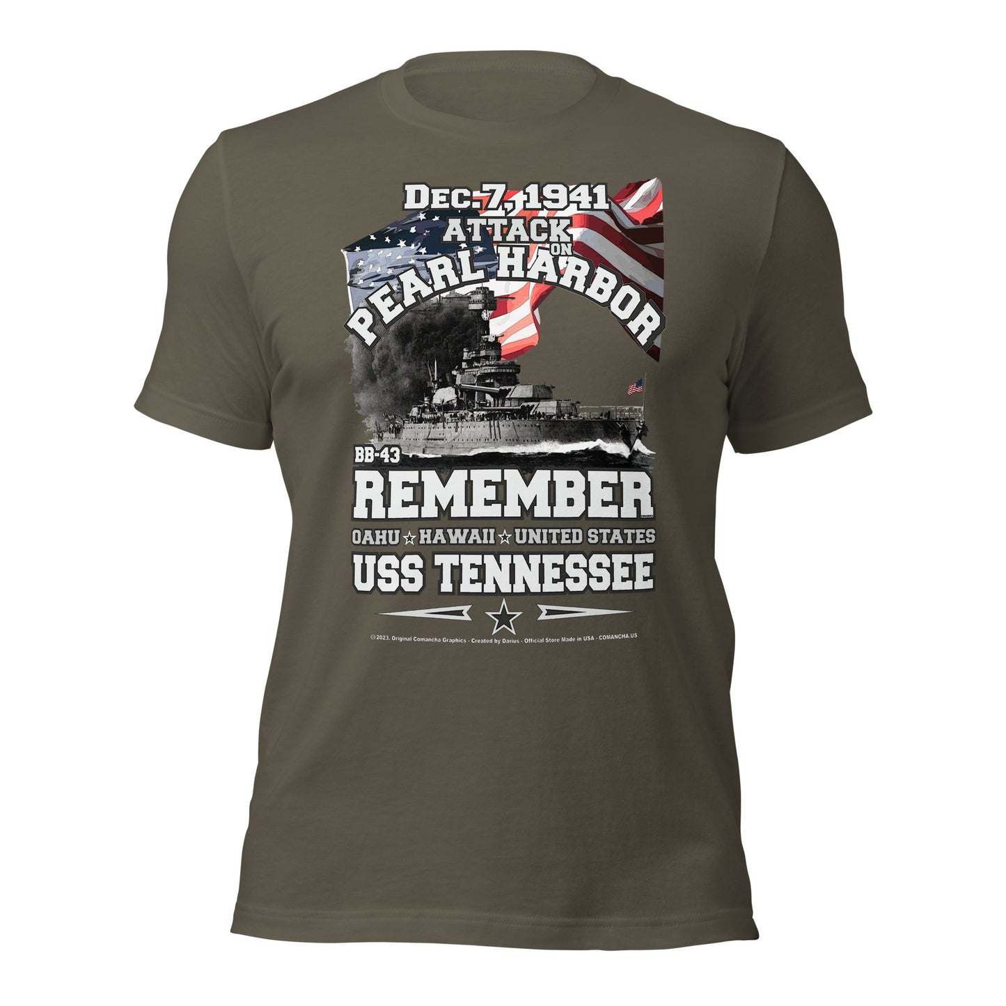 USS TEENESSEE t-shirt, US Navy Battleship T-shirt, USS TEENESSEE Battleship T-shirt, Pearl harbor t-shirt,comancha,