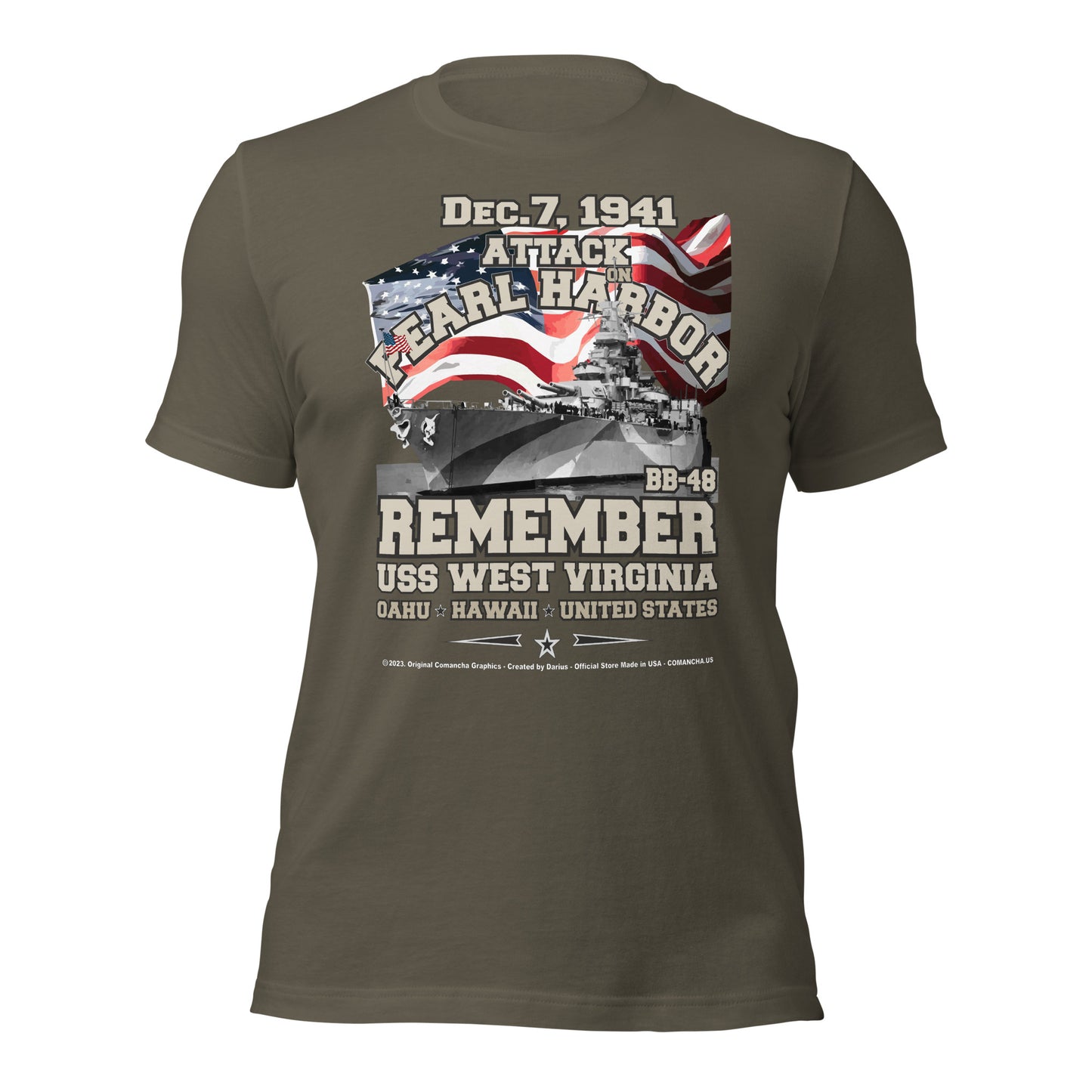 USS WEST VIRGINIA T-shirt, US Navy Submarine veterans tee, Navy Veterans tee, Comancha,BB-48 US Navy Battleship Veterans T-shirt, USS WEST VIRGINIA BB-48 T-shirt,