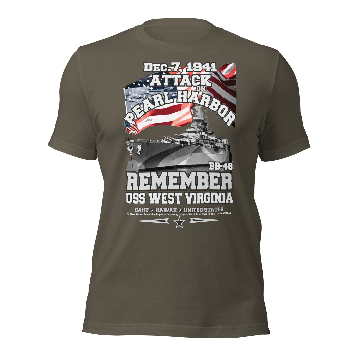 USS WEST VIRGINIA BB-48 t-shirt, Pearl harbor tee, US Navy tee,comancha, US Navy Battleship Veterans T-shirt, USS WEST VIRGINIA T-shirt,