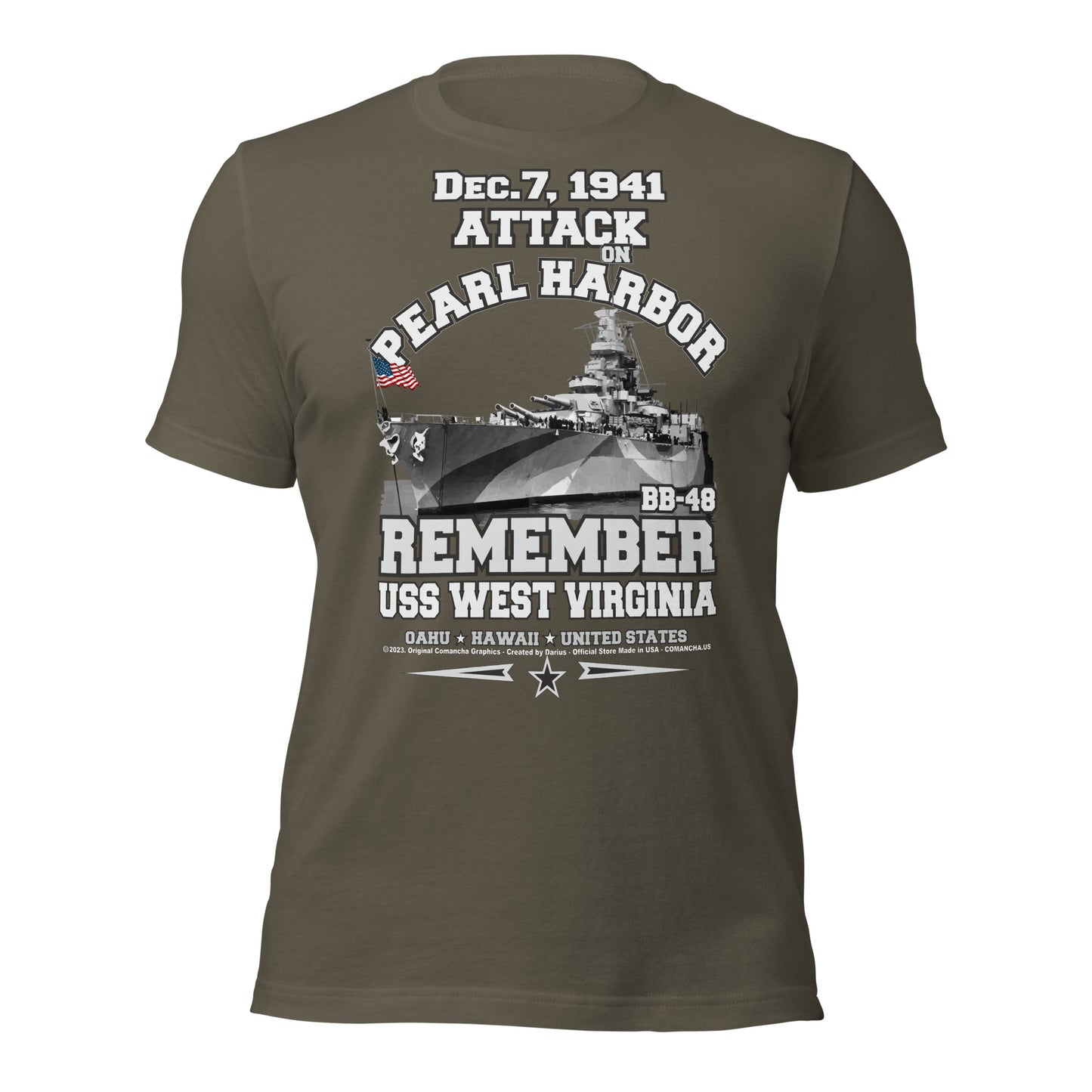 USS WEST VIRGINIA tee, Pearl harbor Tee, US Navy veterans tee,comancha, US Navy Battleship Veterans T-shirt, USS WEST VIRGINIA BB-48 T-shirt,