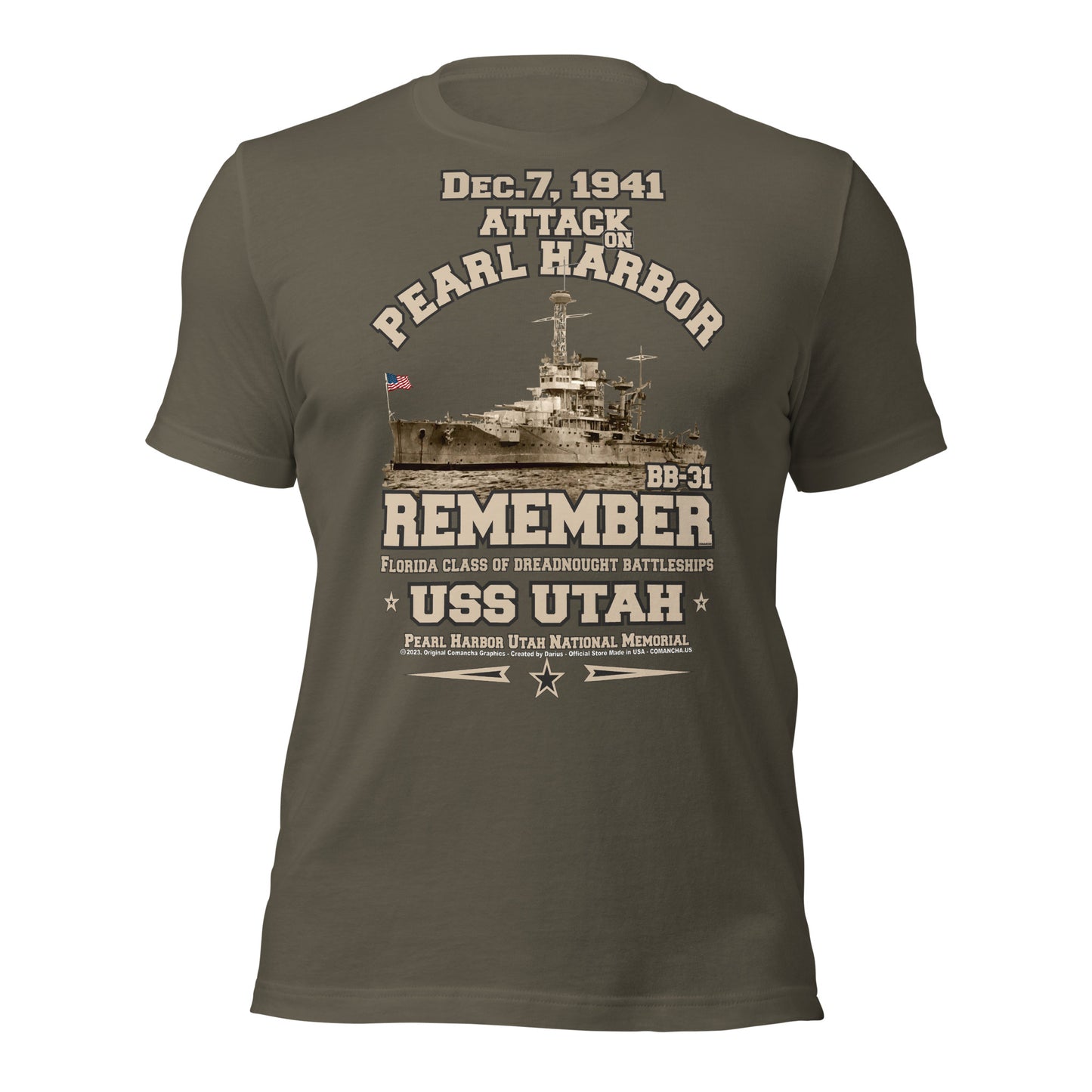 USS UTAH t-shirt, Pearl harbor tee, US Navy t-shirt,USS UTAH veterans tee,US Navy Battleship Veterans T-shirt, USS UTAH BB-31 T-shirt,comancha,
