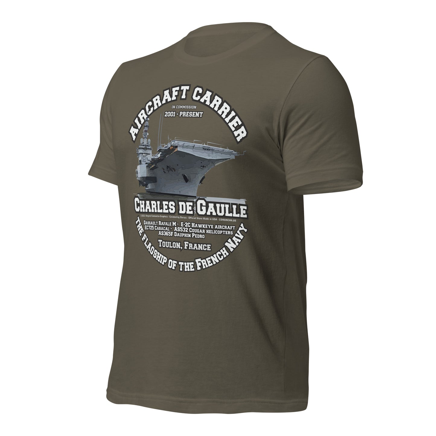 CHARLES DE GAULLE Aircraft carrier t-shirt