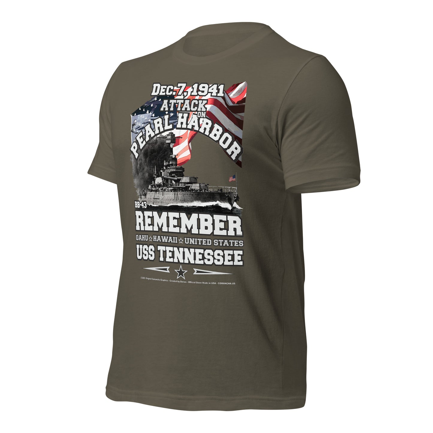USS TEENESSEE t-shirt, US Navy Battleship T-shirt, USS TEENESSEE Battleship T-shirt, Pearl harbor t-shirt,comancha,