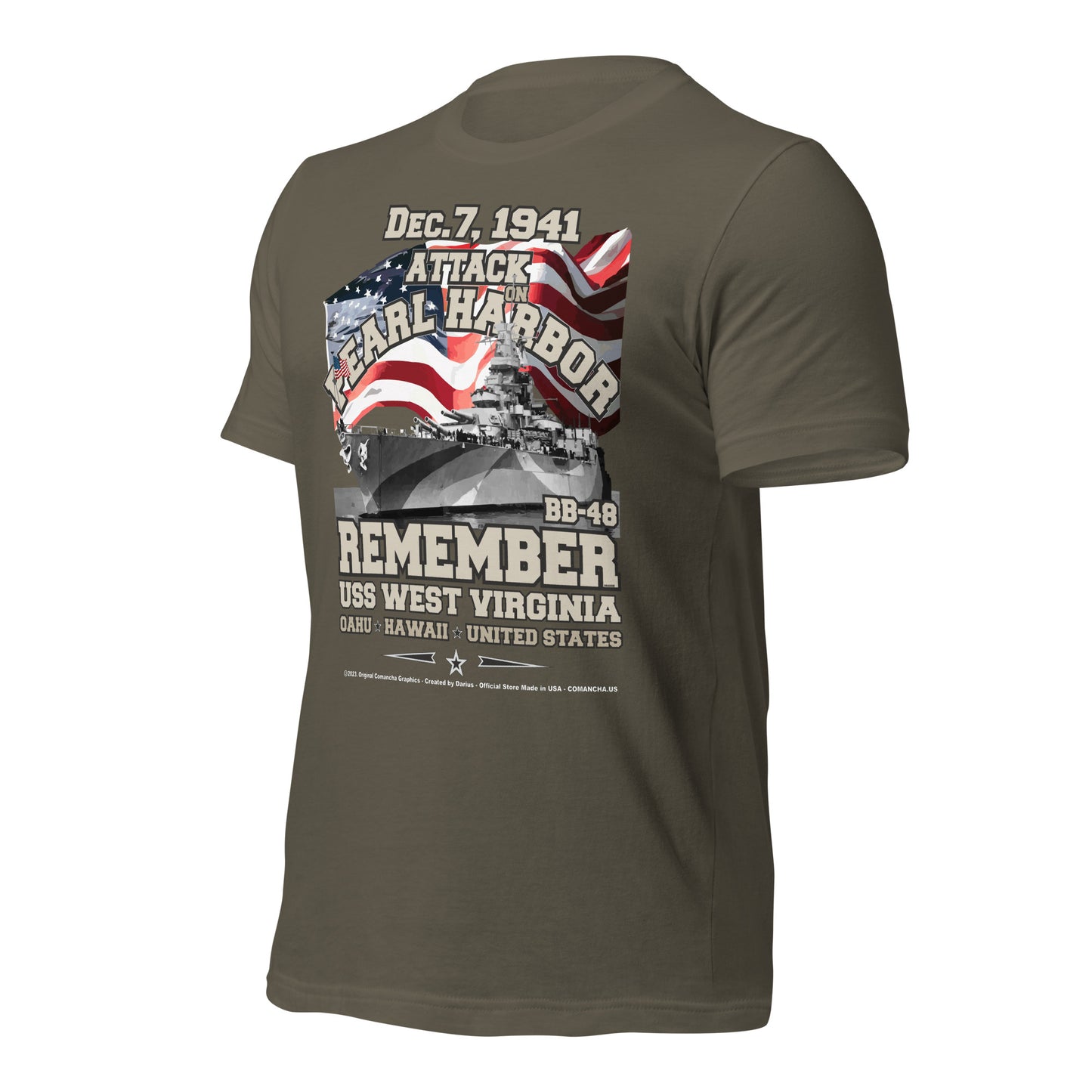 USS WEST VIRGINIA T-shirt, US Navy Submarine veterans tee, Navy Veterans tee, Comancha,BB-48 US Navy Battleship Veterans T-shirt, USS WEST VIRGINIA BB-48 T-shirt,