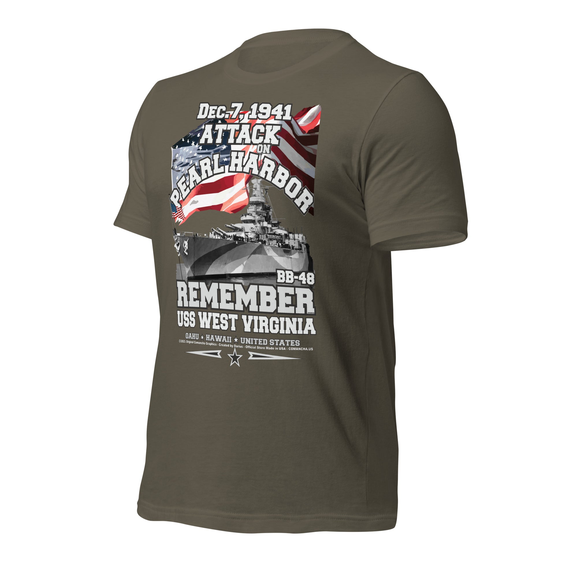 USS WEST VIRGINIA BB-48 t-shirt, Pearl harbor tee, US Navy tee,comancha, US Navy Battleship Veterans T-shirt, USS WEST VIRGINIA T-shirt,