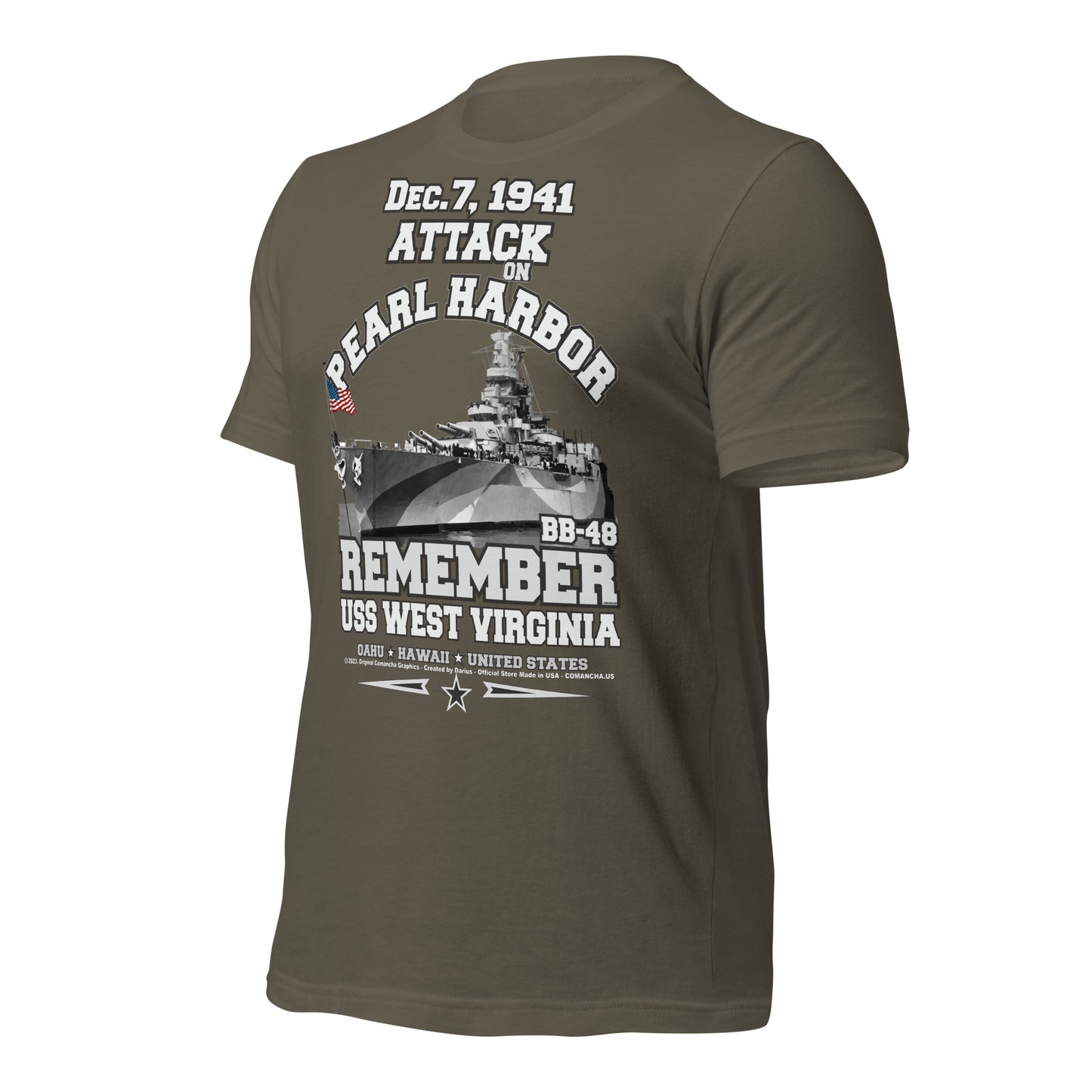 USS WEST VIRGINIA tee, Pearl harbor Tee, US Navy veterans tee,comancha, US Navy Battleship Veterans T-shirt, USS WEST VIRGINIA BB-48 T-shirt,