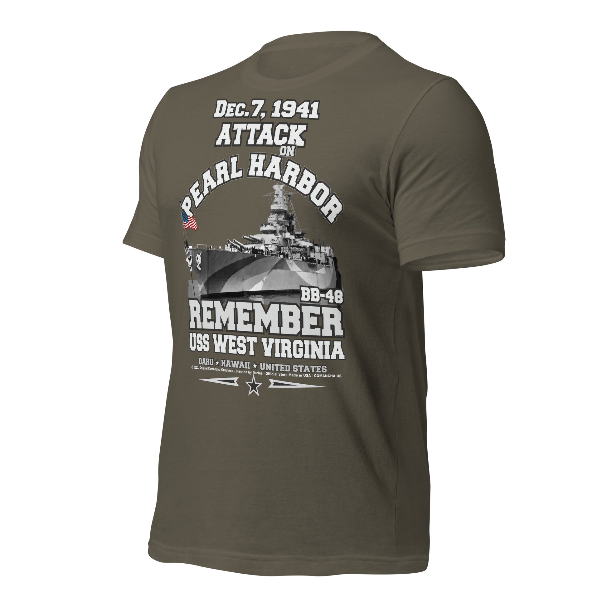 USS WEST VIRGINIA tee, Pearl harbor Tee, US Navy veterans tee,comancha, US Navy Battleship Veterans T-shirt, USS WEST VIRGINIA BB-48 T-shirt,