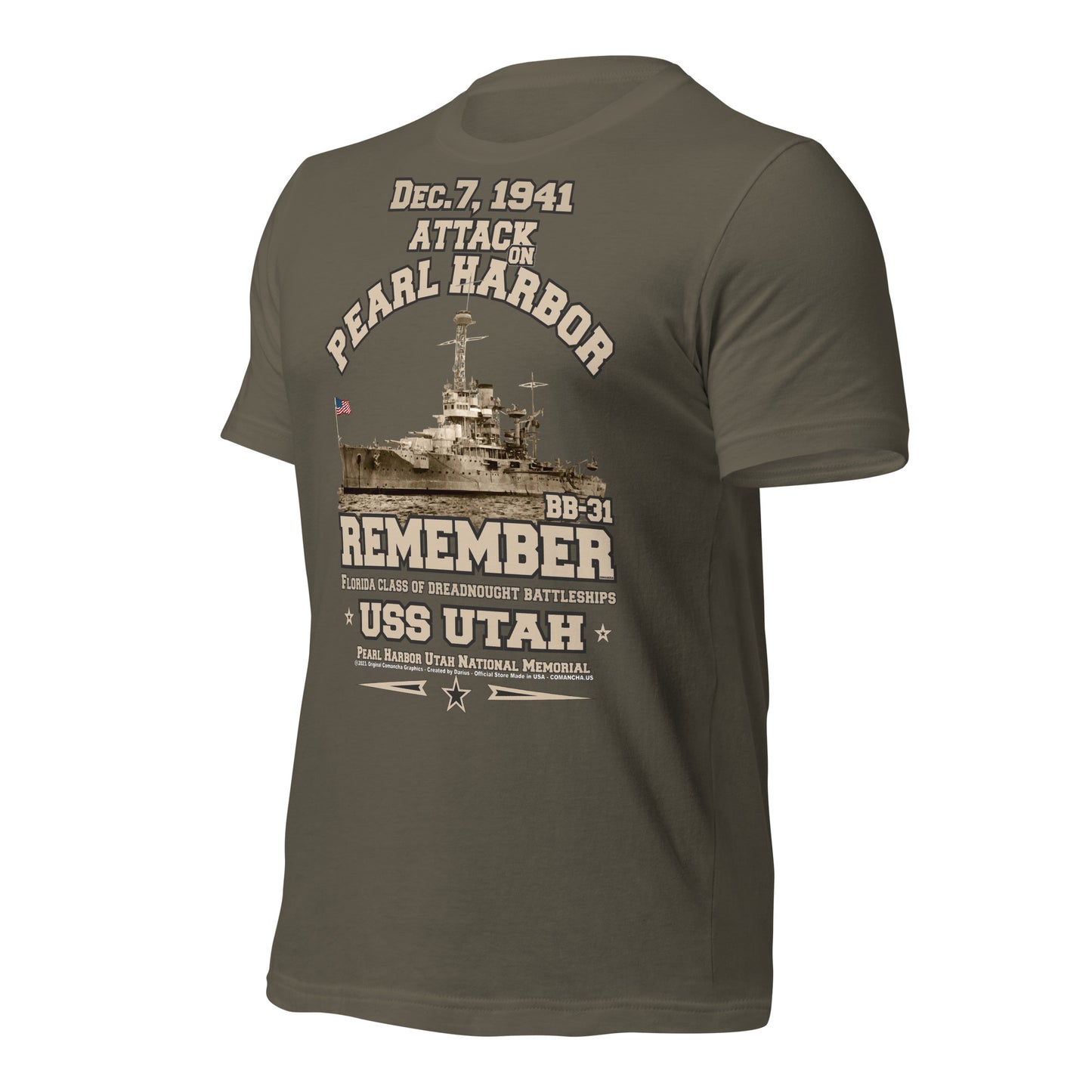 USS UTAH t-shirt, Pearl harbor tee, US Navy t-shirt,USS UTAH veterans tee,US Navy Battleship Veterans T-shirt, USS UTAH BB-31 T-shirt,comancha,