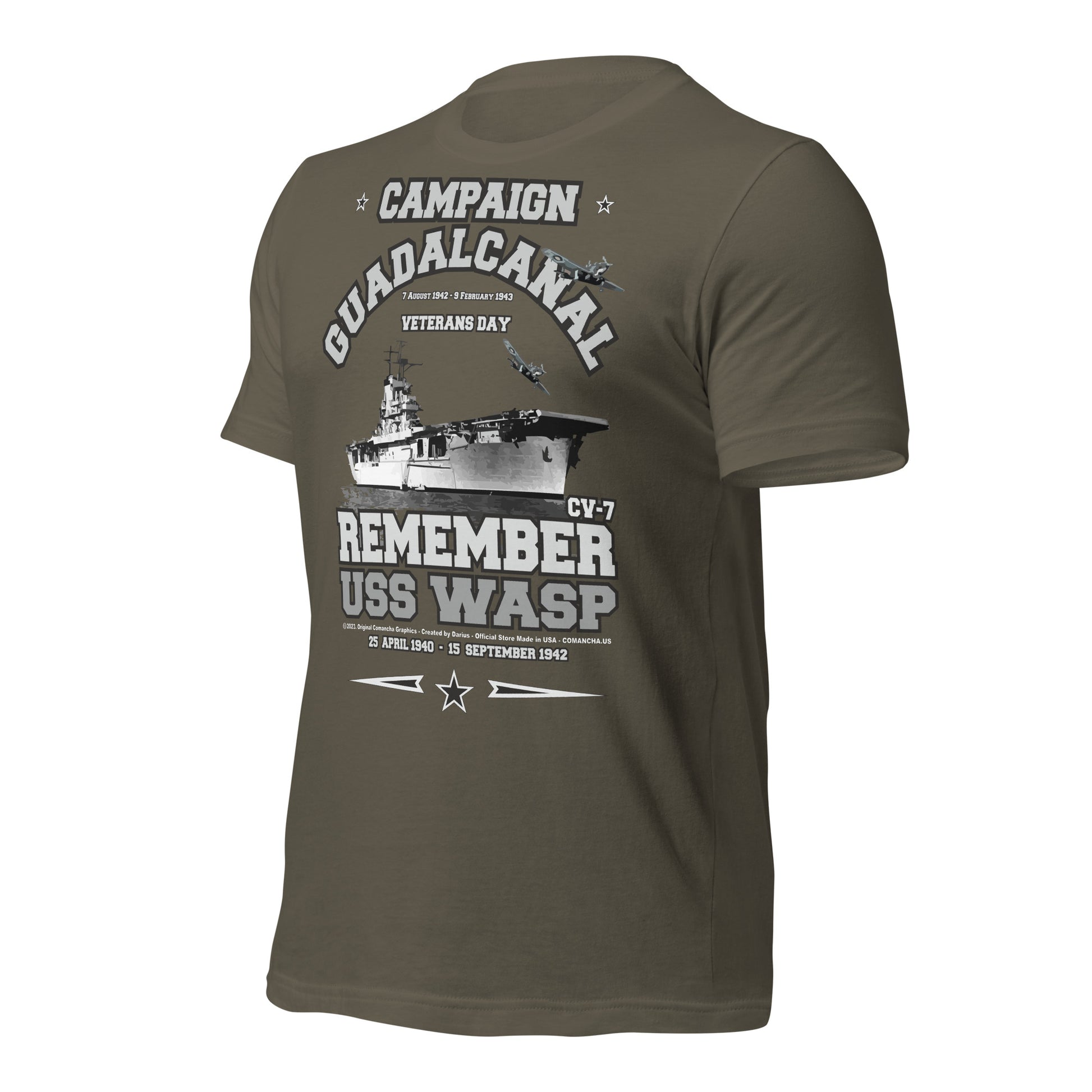 USS WASP t-shirt, US navy t-shirt,Comancha, US Navy Aircraft carrier Veterans T-shirt, USS WASP CV-7 T-shirt,