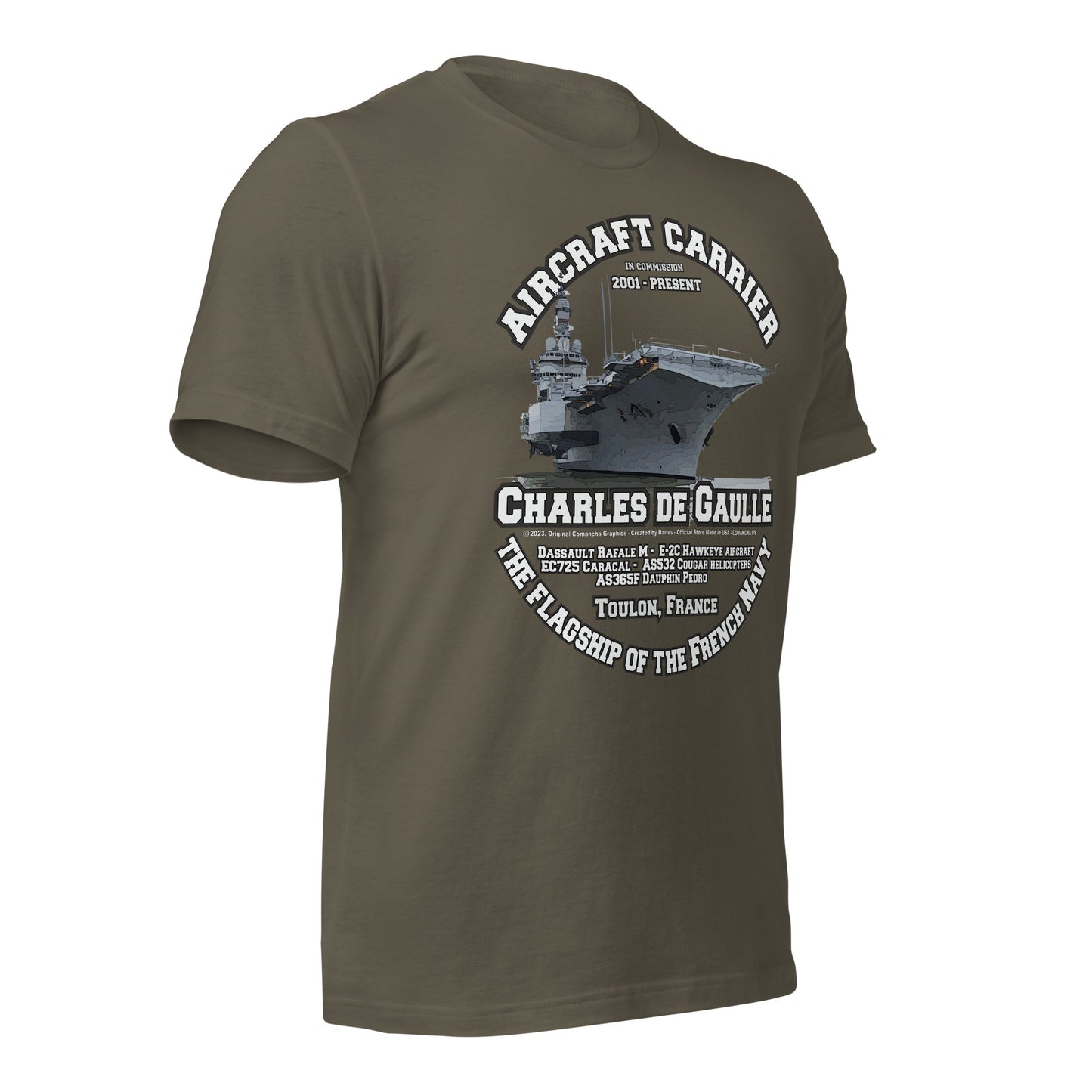 CHARLES DE GAULLE Aircraft carrier t-shirt