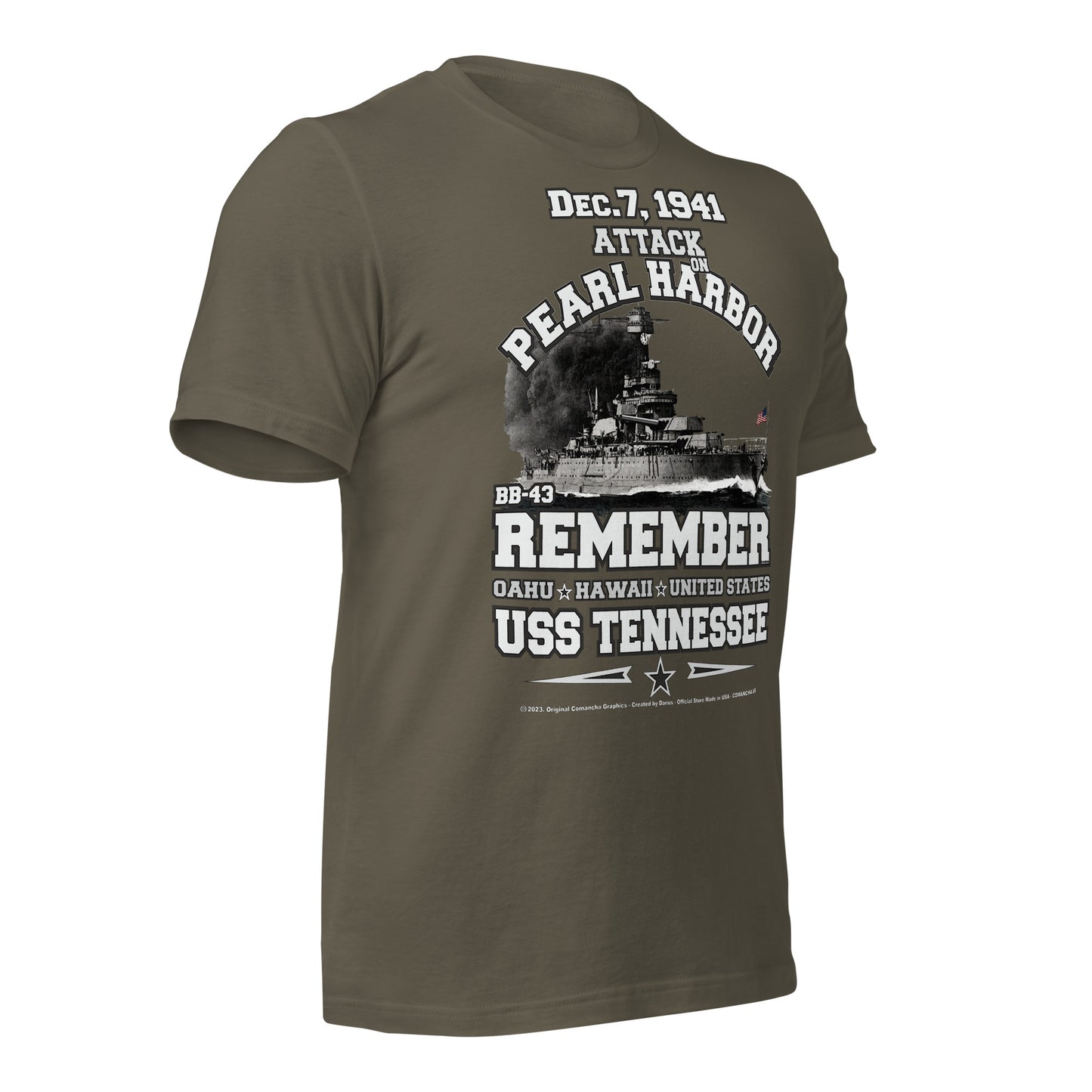 USS TENNESSEE BB-43 US Navy Battleship T-shirt,