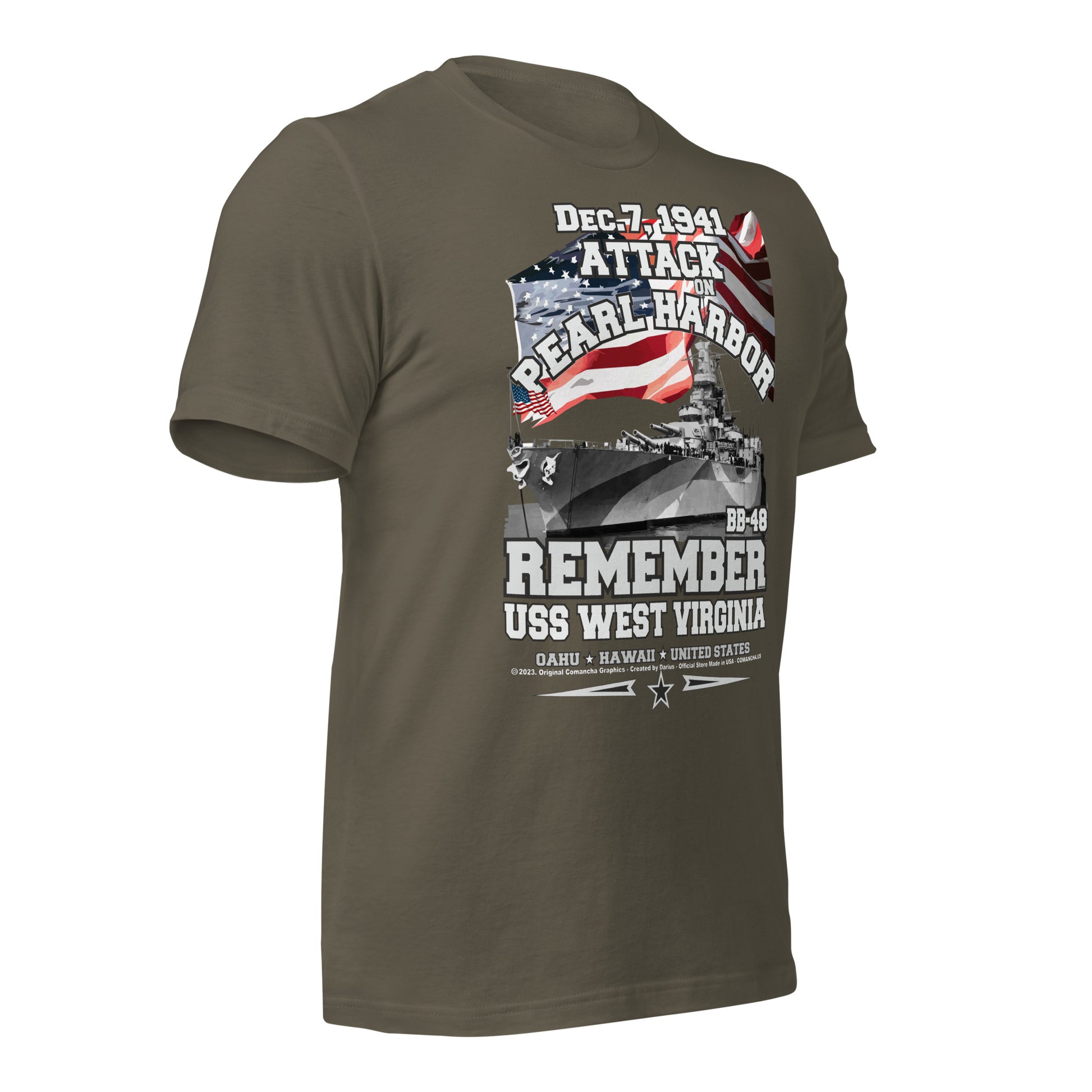 USS WEST VIRGINIA BB-48 t-shirt, Pearl harbor tee, US Navy tee,comancha, US Navy Battleship Veterans T-shirt, USS WEST VIRGINIA T-shirt,