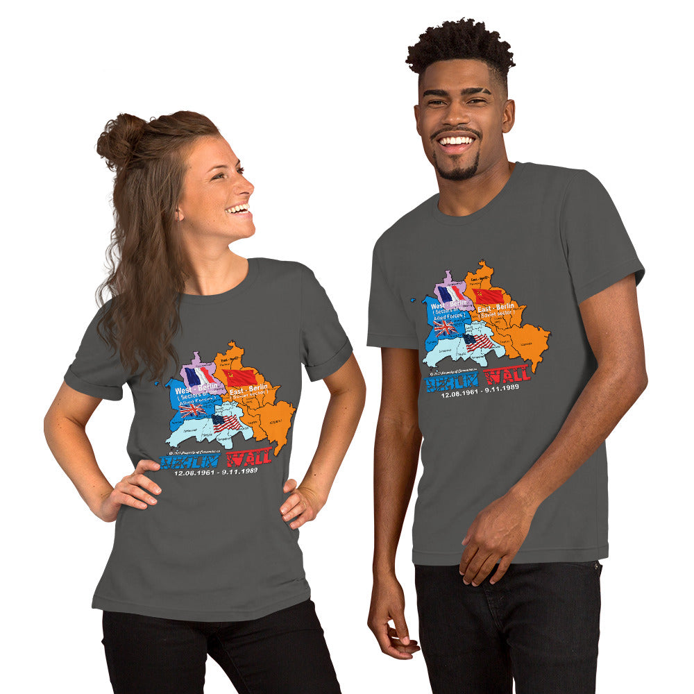 Berlin Wall tee, Berlin Wall gift, Berlin Wall sectors tee,Berlin Wall T-shirt, Comancha Graphics,