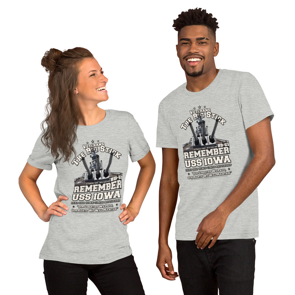 USS IOWA BB-61 Battleship Veterans Unisex t-shirt,