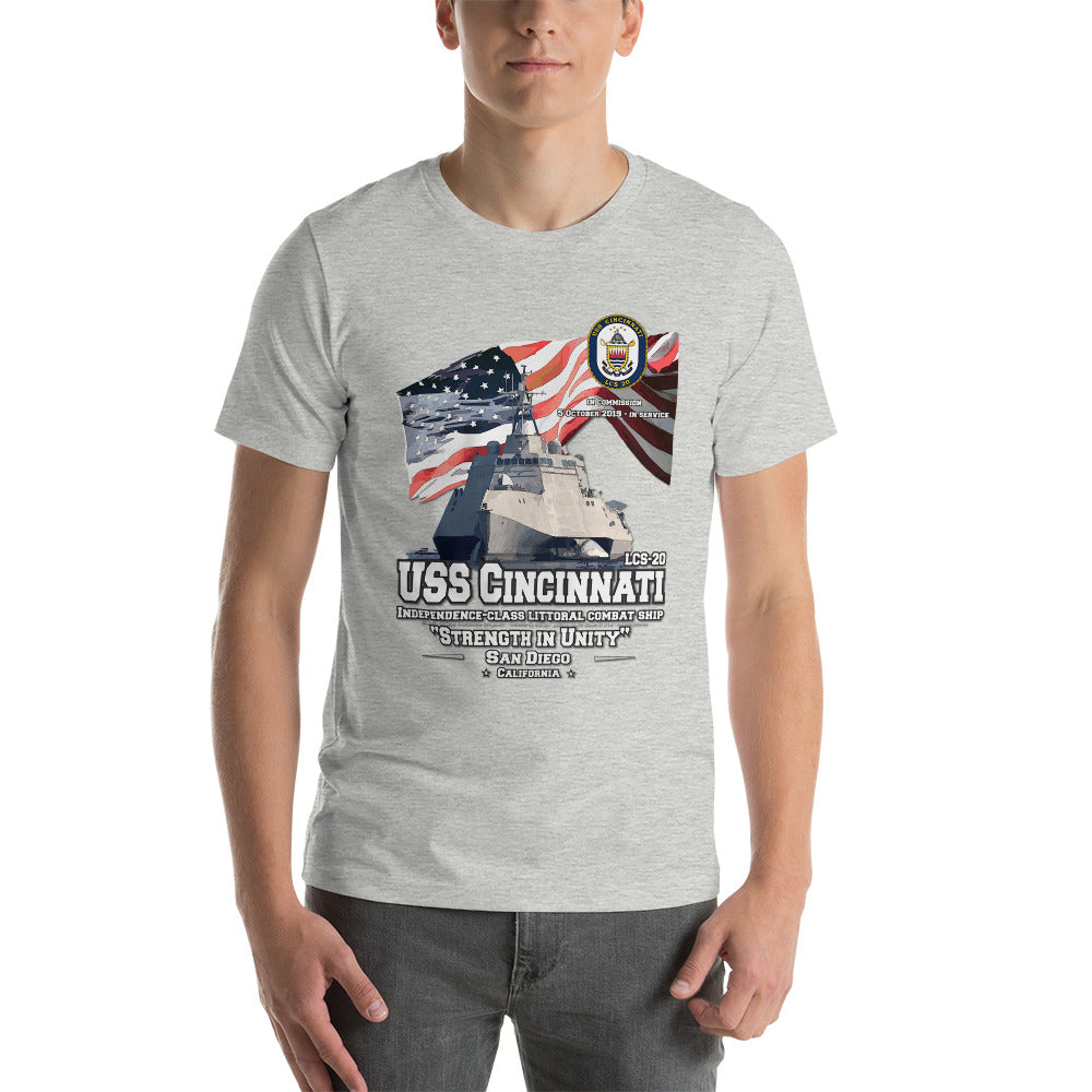 USS CINCINNATI T-shirt,USS CINCINNATI LCS-20 T-shirt,Littoral Combat Ship Veterans T-shirts, Comancha T-shirts,