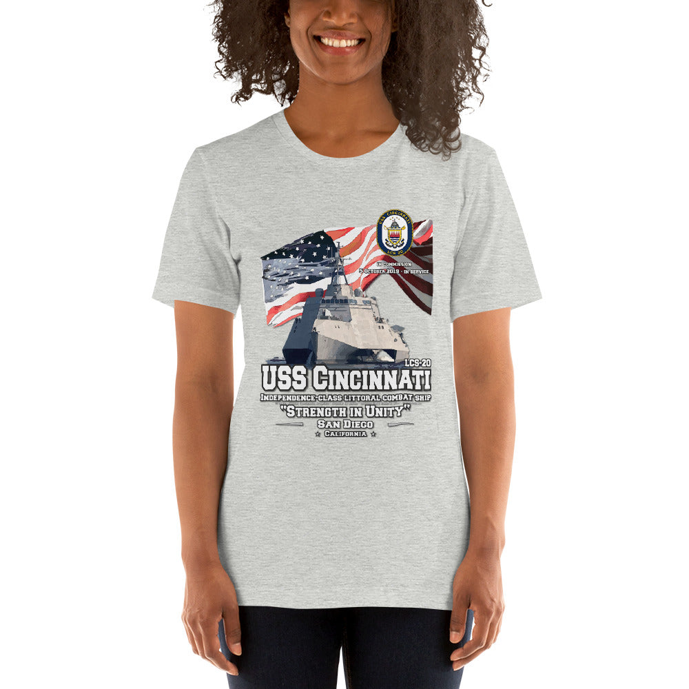 USS CINCINNATI T-shirt,USS CINCINNATI LCS-20 T-shirt,Littoral Combat Ship Veterans T-shirts, Comancha T-shirts,