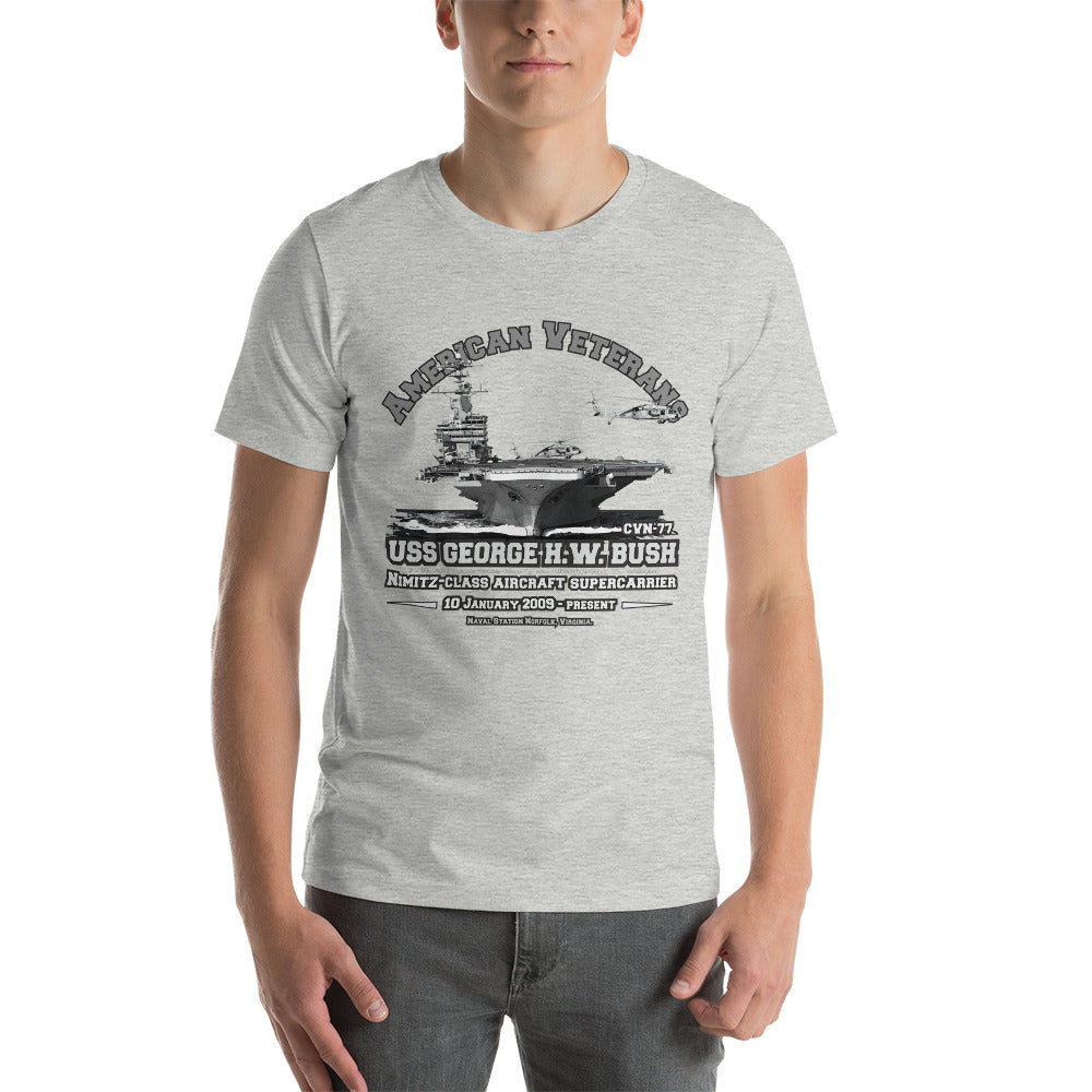 USS GEORGE BUSH t-shirt,USS GEORGE BUSH CVN-77 t-shirt,Aircraft Carrier Veterans Unisex t-shirt, Navy Veterans T-shirts,