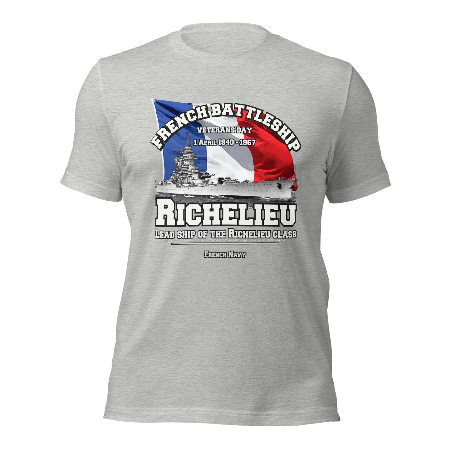 RICHELIEU French Navy Battleship tee