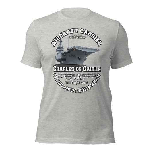 CHARLES DE GAULLE Ship t-shirt, French aircraft carrier T-SHIRT,CHARLES DE GAULLE Aircraft carrier t-shirt, CHARLES DE GAULLE French Navy t-shirt,