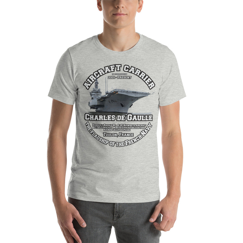 CHARLES DE GAULLE Ship t-shirt, French aircraft carrier T-SHIRT,CHARLES DE GAULLE Aircraft carrier t-shirt, CHARLES DE GAULLE French Navy t-shirt,