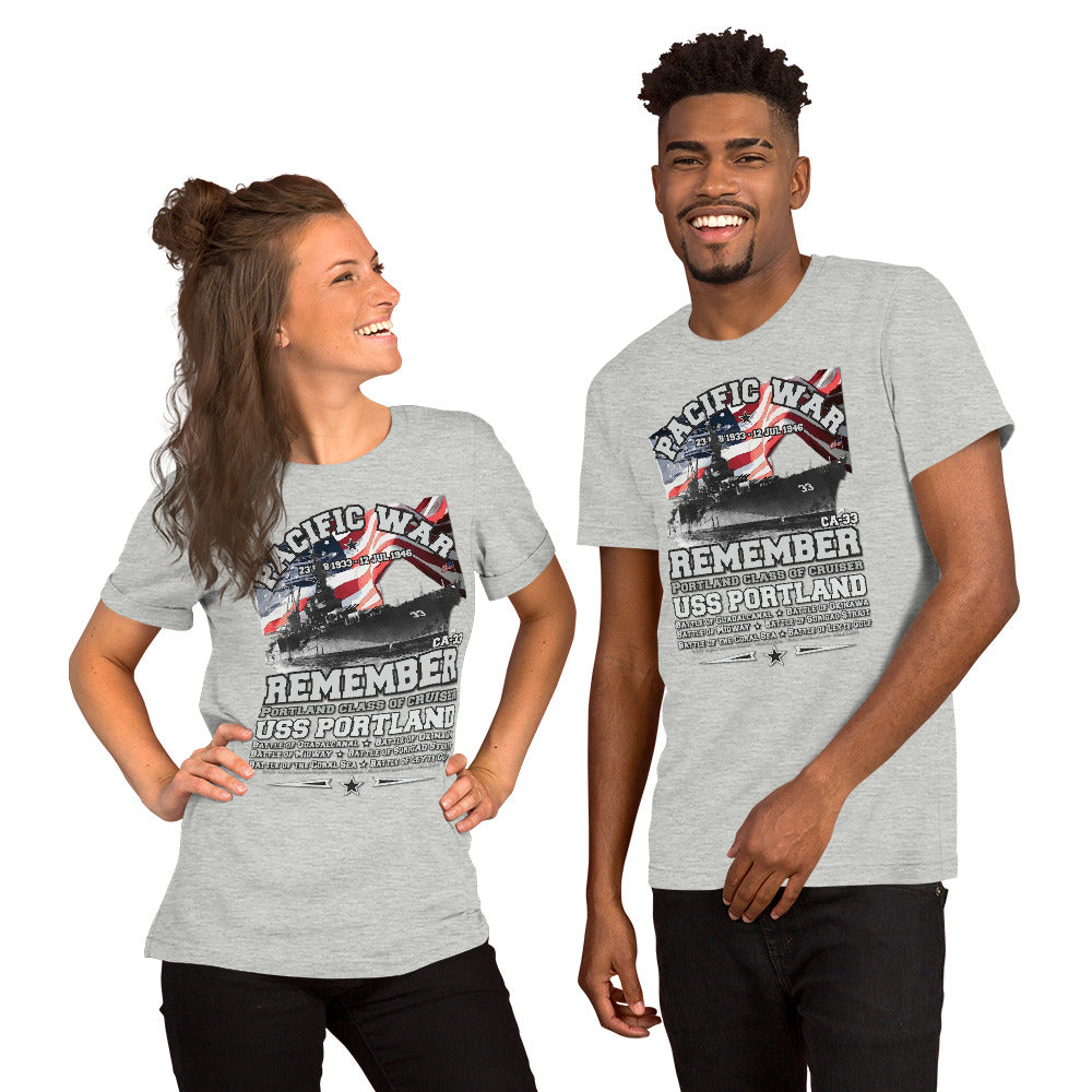 USS PORTLAND t-shirt, US Navy veterans T-shirt, US Navy Cruiser T-shirt, USS PORTLAND CA-33 T-shirt, Comancha,Tees,Midway veterans tee,