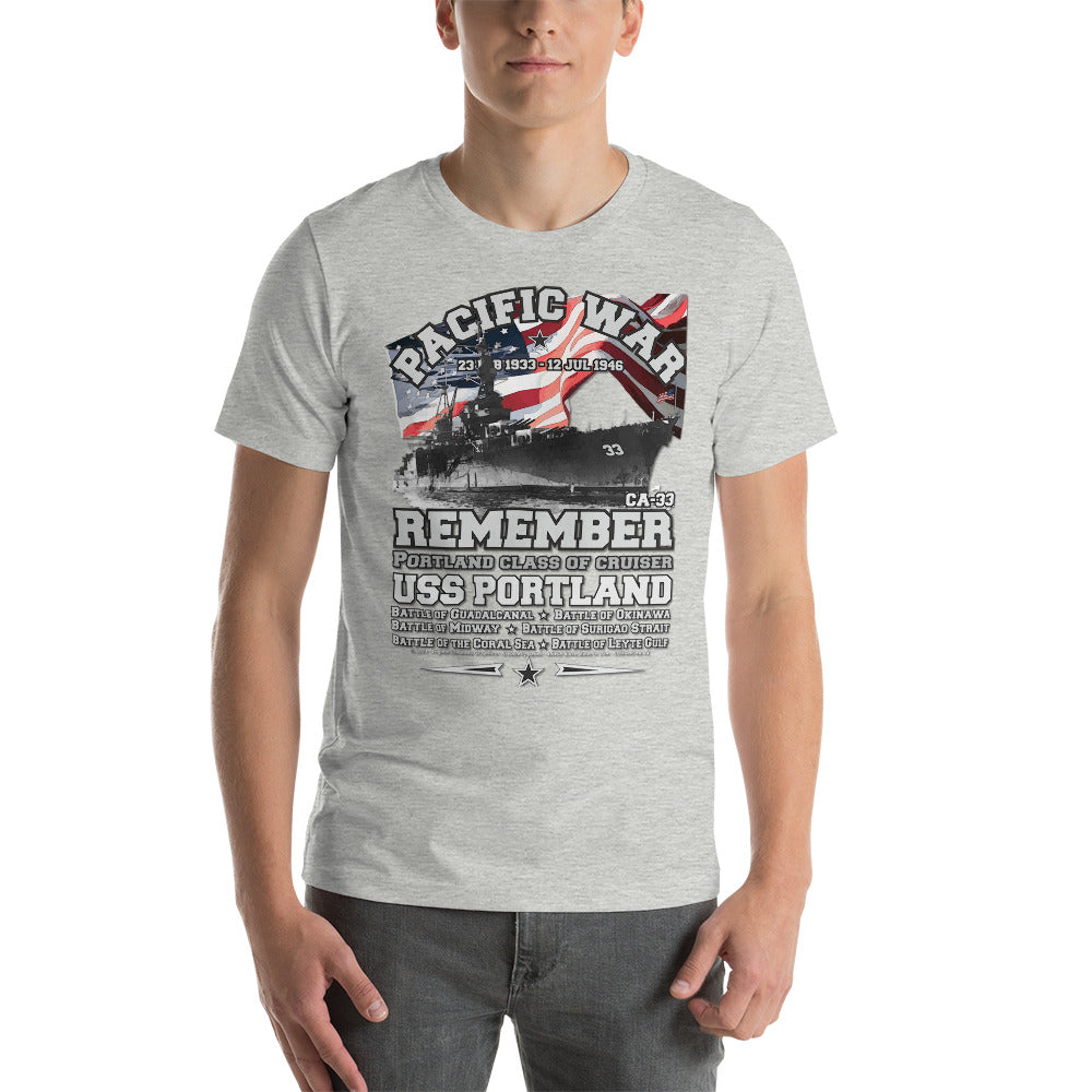 USS PORTLAND t-shirt, US Navy veterans T-shirt, US Navy Cruiser T-shirt, USS PORTLAND CA-33 T-shirt, Comancha,Tees,Midway veterans tee,