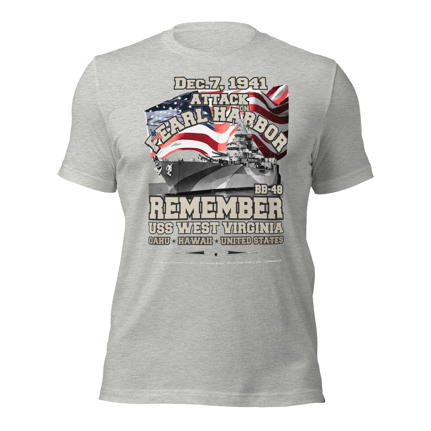 USS WEST VIRGINIA BB-48 US Navy Battleship Veterans T-shirt,