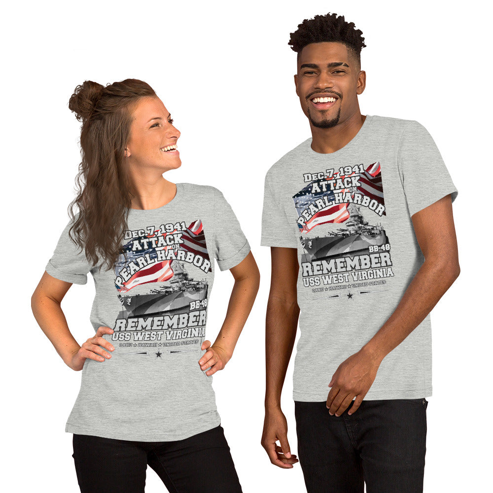 USS WEST VIRGINIA BB-48 t-shirt, Pearl harbor tee, US Navy tee,comancha, US Navy Battleship Veterans T-shirt, USS WEST VIRGINIA T-shirt,