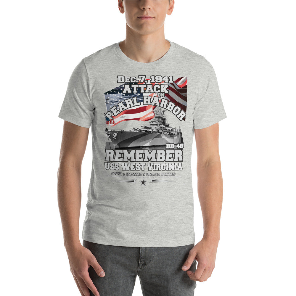 USS WEST VIRGINIA BB-48 t-shirt, Pearl harbor tee, US Navy tee,comancha, US Navy Battleship Veterans T-shirt, USS WEST VIRGINIA T-shirt,