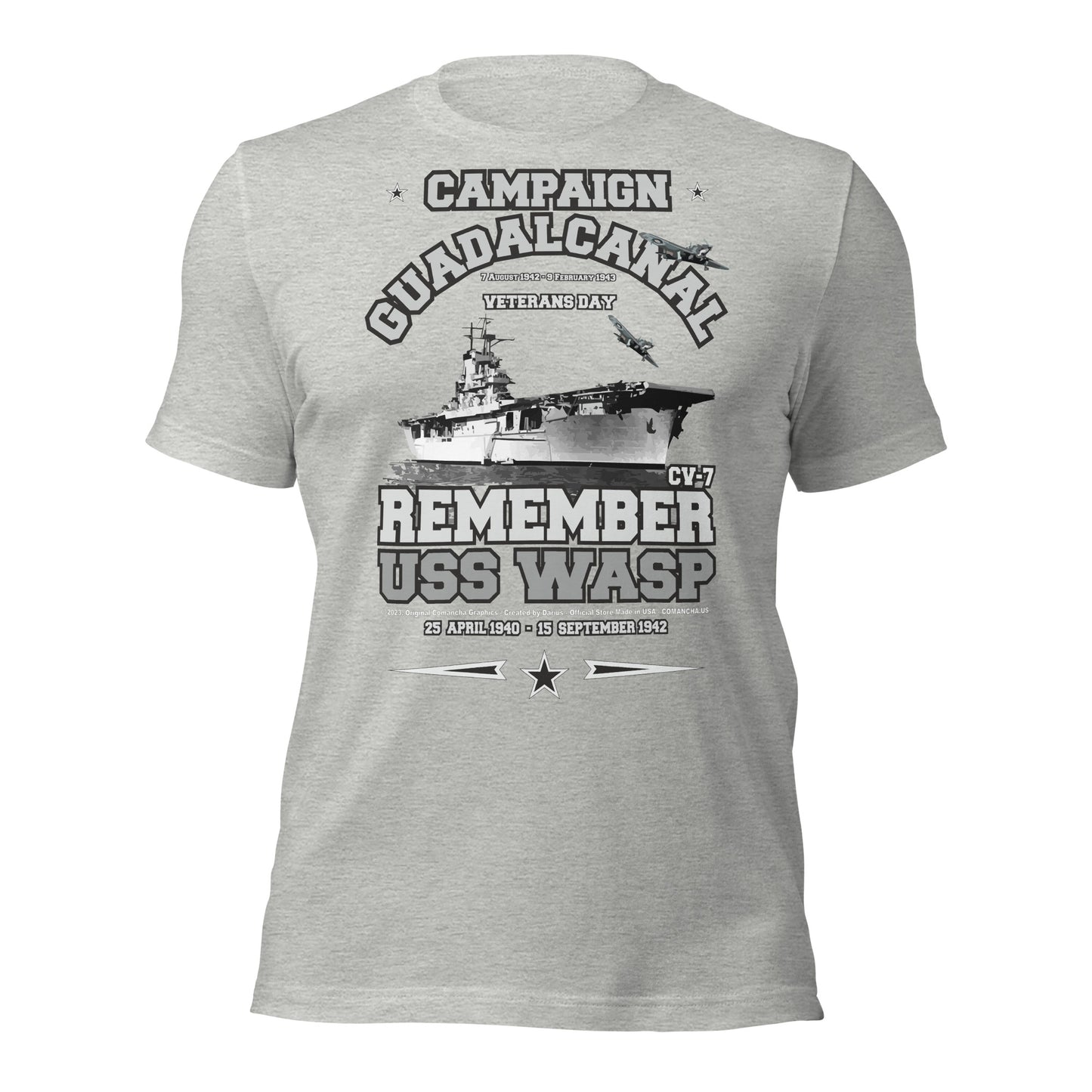 USS WASP t-shirt, US navy t-shirt,Comancha, US Navy Aircraft carrier Veterans T-shirt, USS WASP CV-7 T-shirt,
