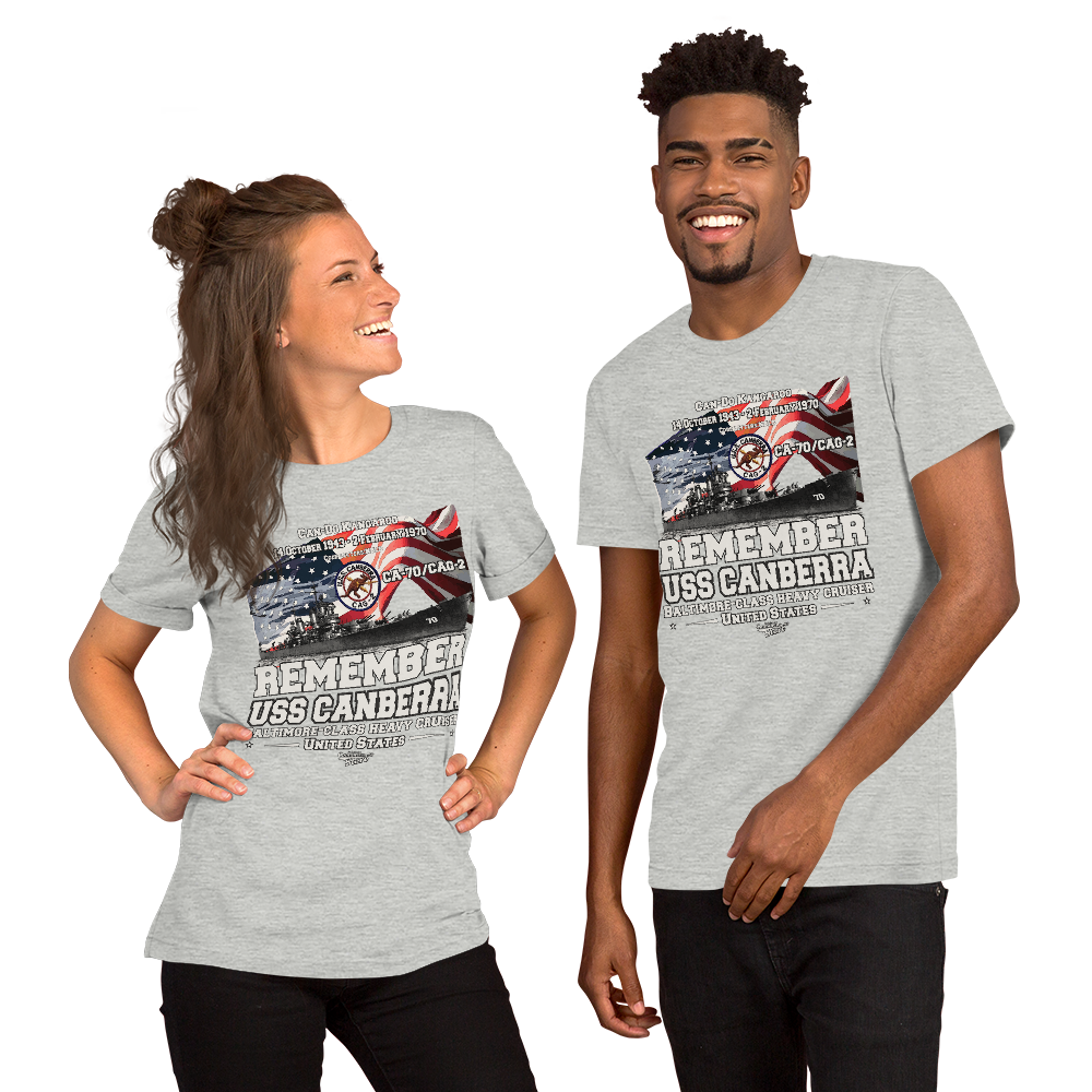 USS CANBERRA CA-70 Heavy Cruiser Veterans Tee