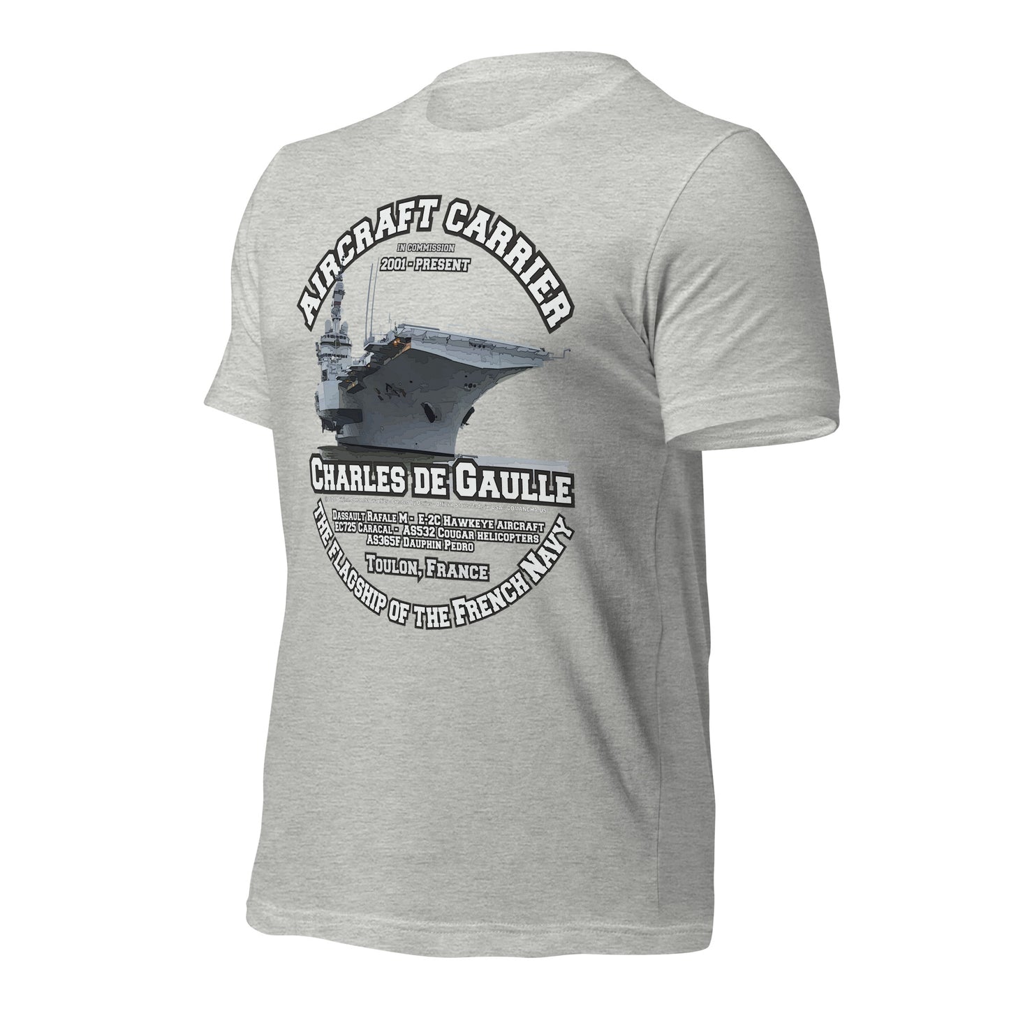 CHARLES DE GAULLE Aircraft carrier t-shirt