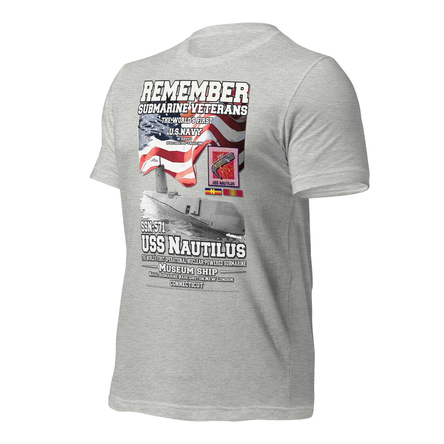 USS NAUTILUS SSN-571 US Navy Submarine Veterans T-shirt,