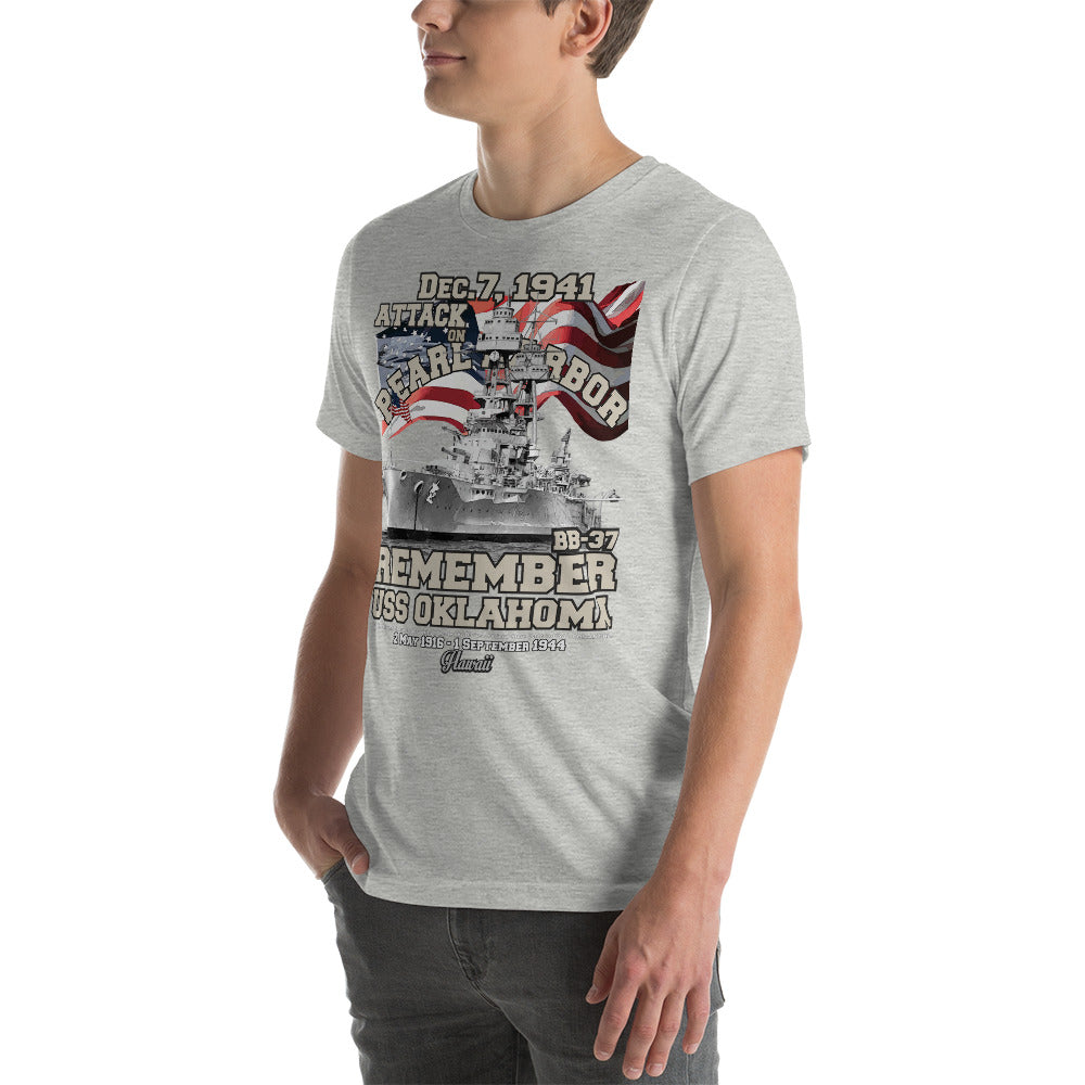 USS OKLAHOMA BB-37 t-shirt, Pearl harbor t-shirt,remember pearl harbor tee,US Navy Battleship T-shirt, USS OKLAHOMA T-shirt,comancha,comancha graphics,tees,