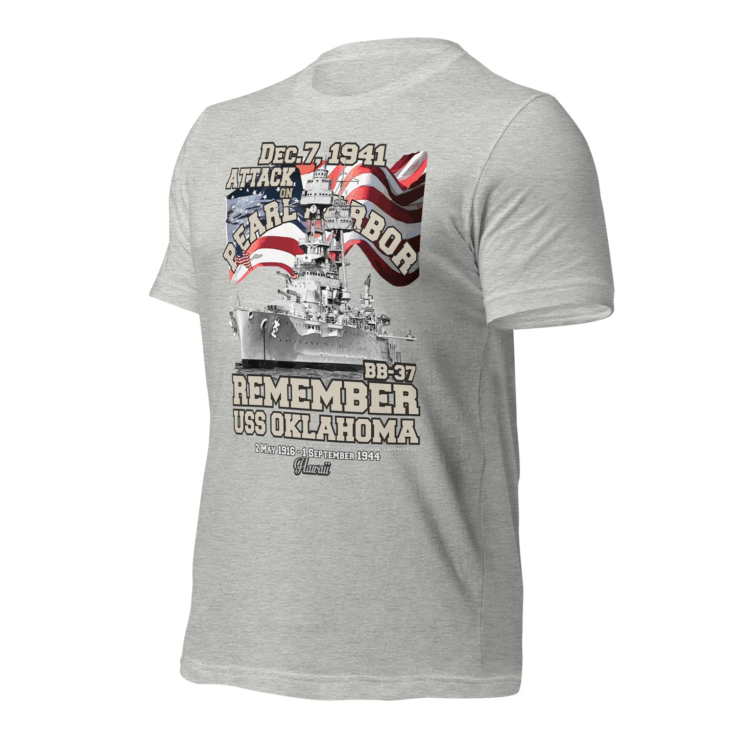 USS OKLAHOMA BB-37 t-shirt, Pearl harbor t-shirt,remember pearl harbor tee,US Navy Battleship T-shirt, USS OKLAHOMA T-shirt,comancha,comancha graphics,tees,